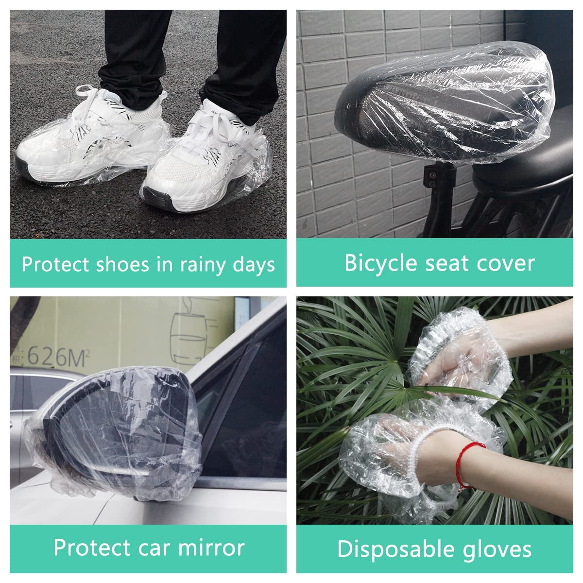 **Ekan Disposable Shower Caps - Waterproof Clear Elastic Bath Hair Caps for Women & Men - Extra Large for Thick & Long Hair - Travel, Spa, Salon & Home Use (20 Pack)**    **Usage Scenarios:** Perfect for travel, spa treatments, salon visits, swimming, or daily home hair care to protect hairstyles from water and humidity.
