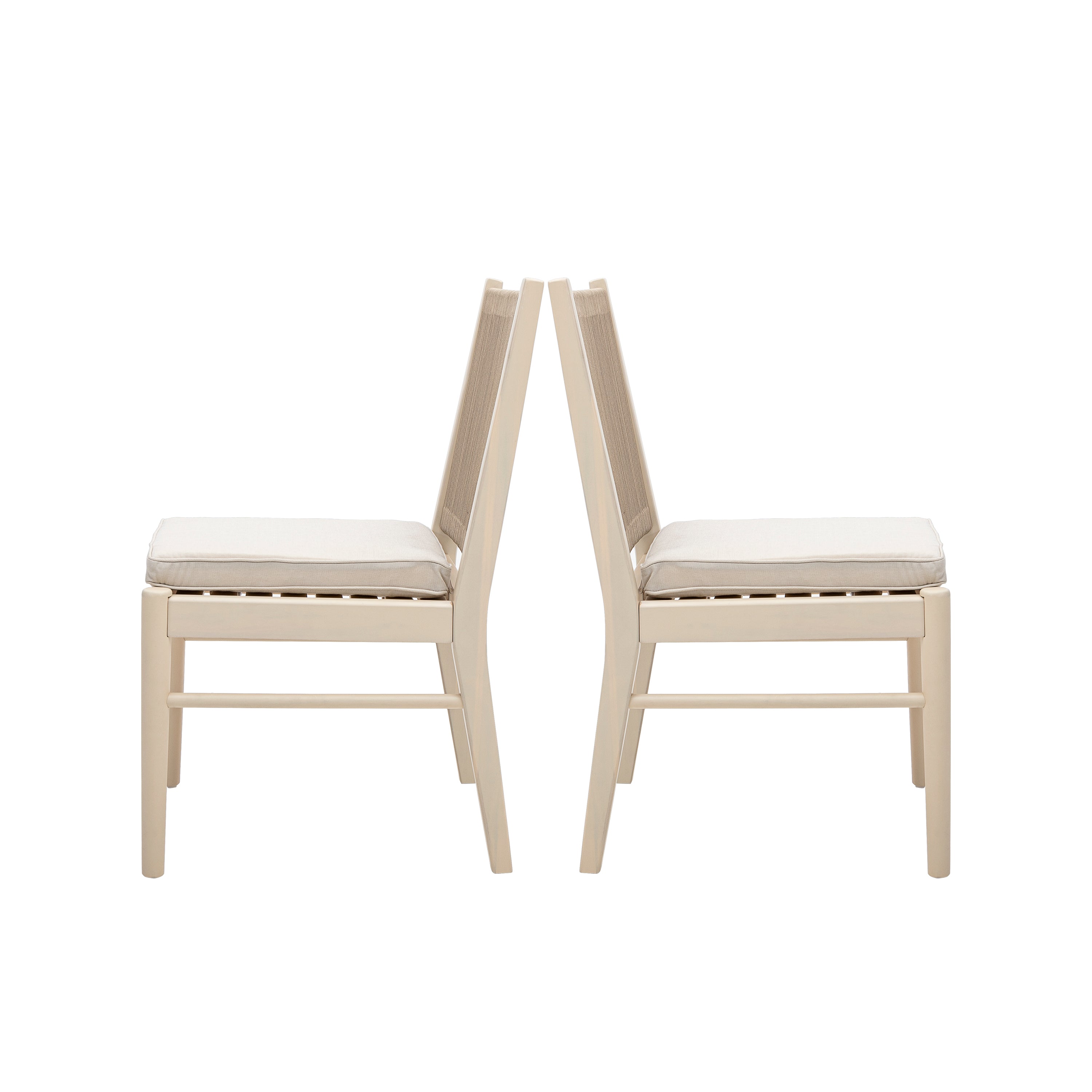 CORDOBA KD Dining Chair Set of 2 - Modern Wooden Kitchen Chairs with Upholstered Seat - Perfect for Dining Room, Kitchen, and Breakfast Nook