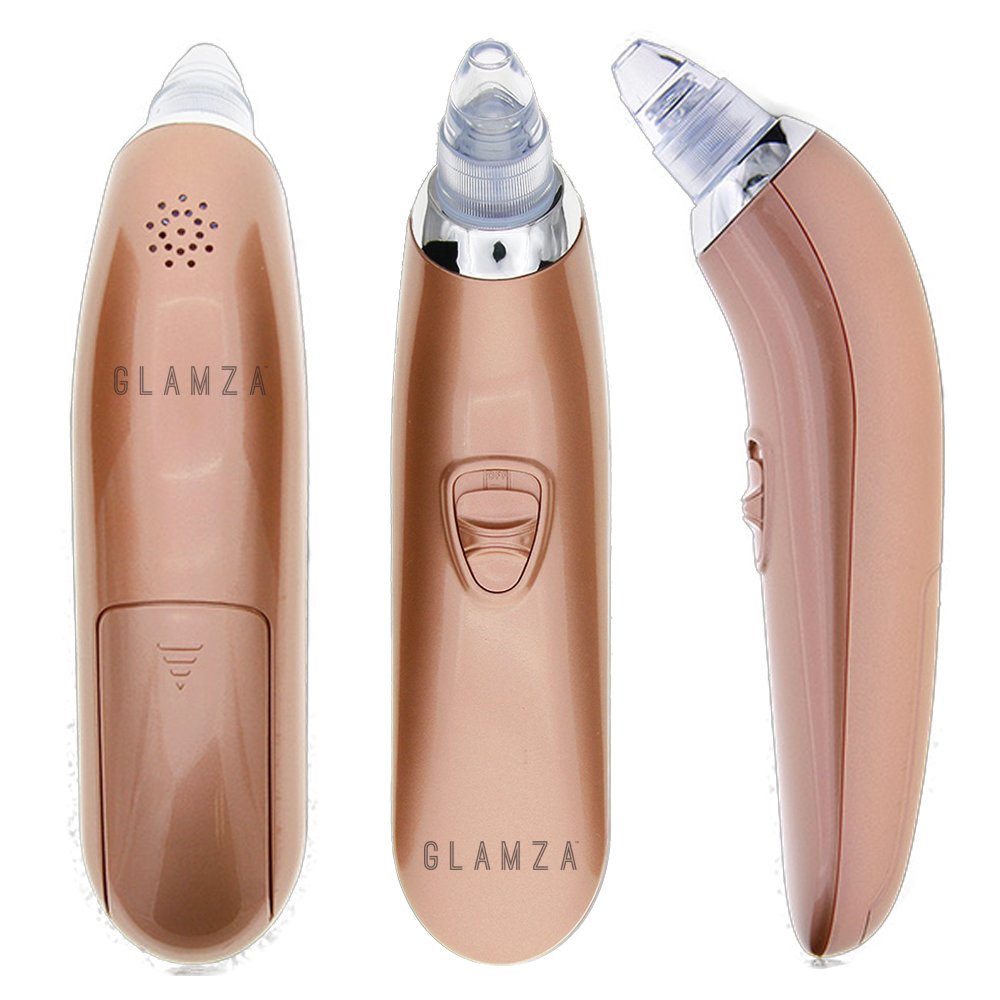 Glamza Electric Blackhead Remover Vacuum - Pore Cleaner for Face & Nose, Acne Extractor Tool with Suction Technology for Deep Cleansing | Perfect for Daily Skincare Routine & Spa Treatment at Home
