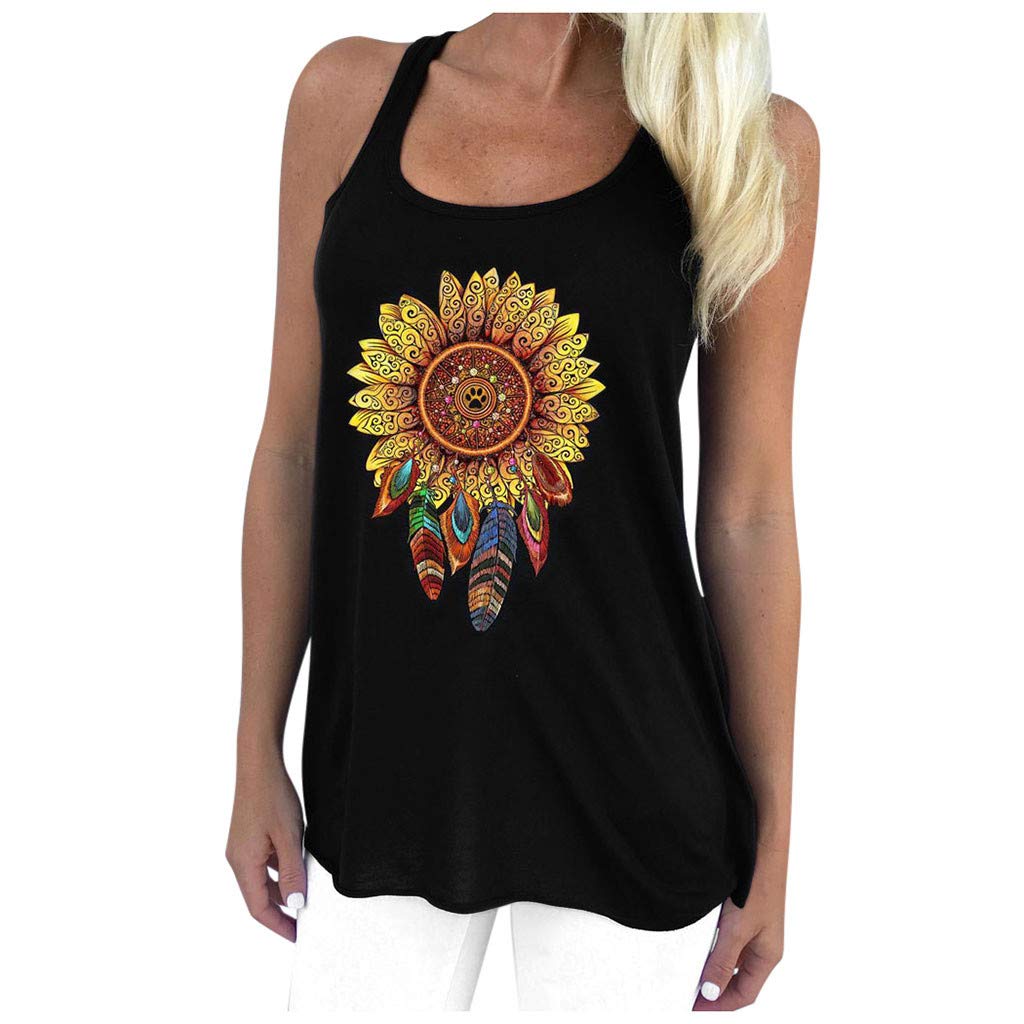 FORUU Women's Plus Size Lip Print Tank Tops - Comfortable Sleeveless O-Neck Summer Vest Tops for Casual Wear, Beach & Vacation Outfits