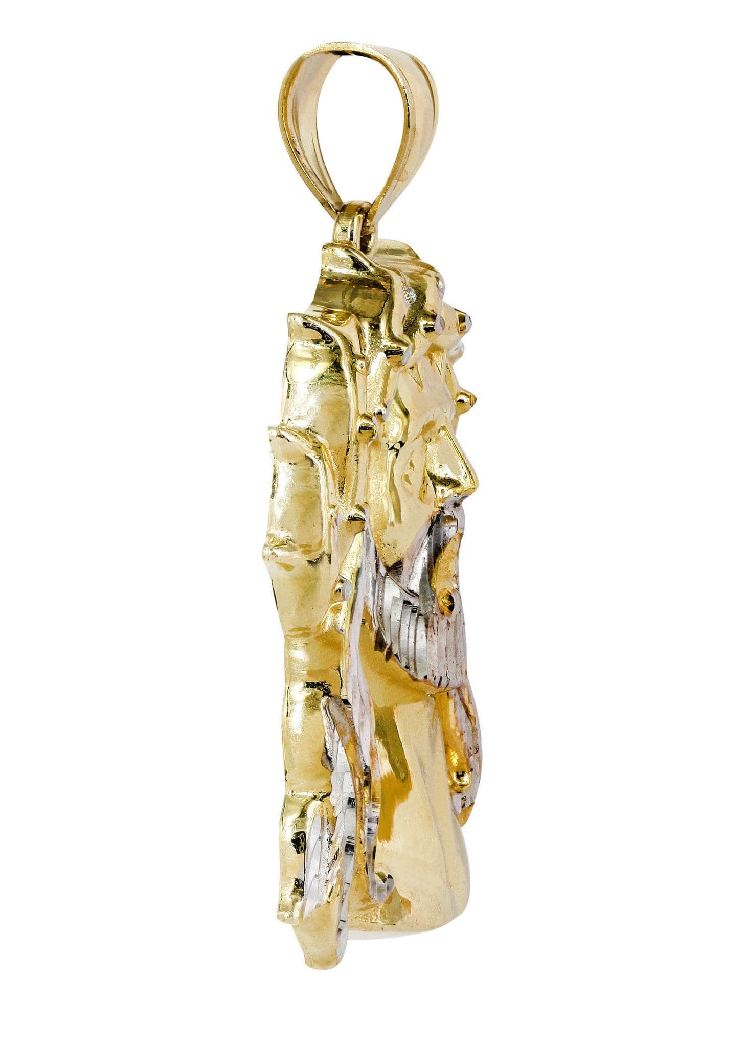 10K Gold Jesus Piece Pendant Necklace - 12.4 Grams Religious Jewelry for Men & Women - Perfect for Church, Gifts & Everyday Wear