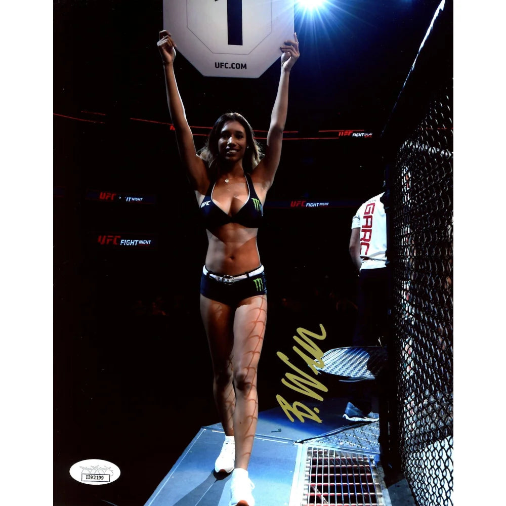 Brooklyn Wren Hand Signed 8x10 Photo - UFC Octagon Girl Autograph with JSA COA - Perfect for MMA Collectors, Sports Memorabilia Displays & Fan Gifts
