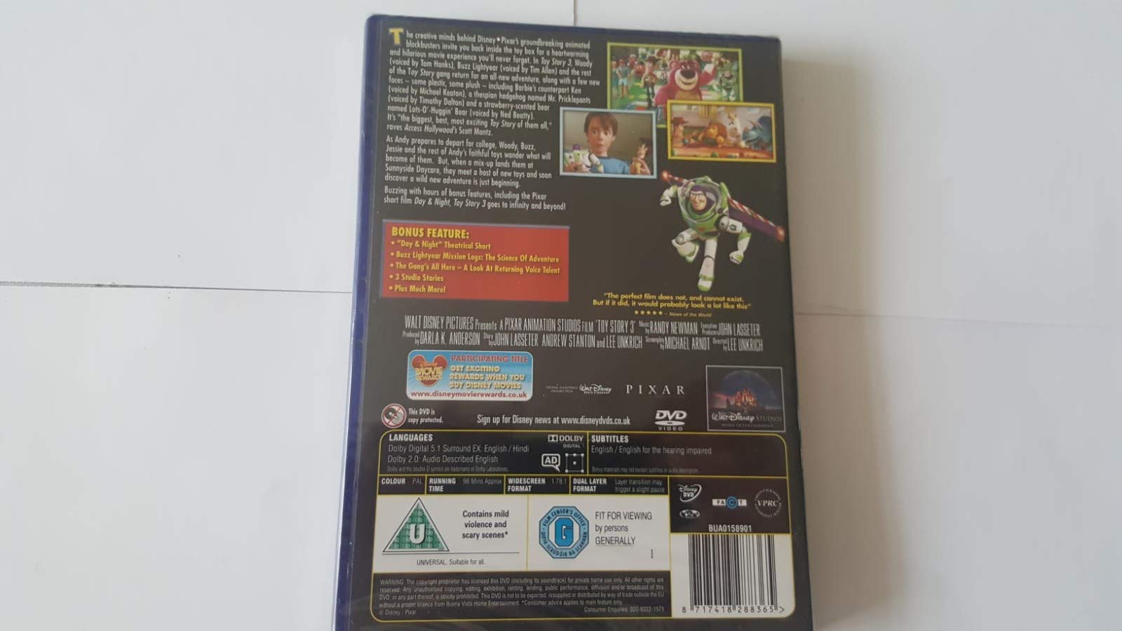 Toy Story 3 DVD - Disney Pixar Animated Movie (Blu-ray & Digital Copy) - Perfect for Family Movie Nights & Kids Entertainment