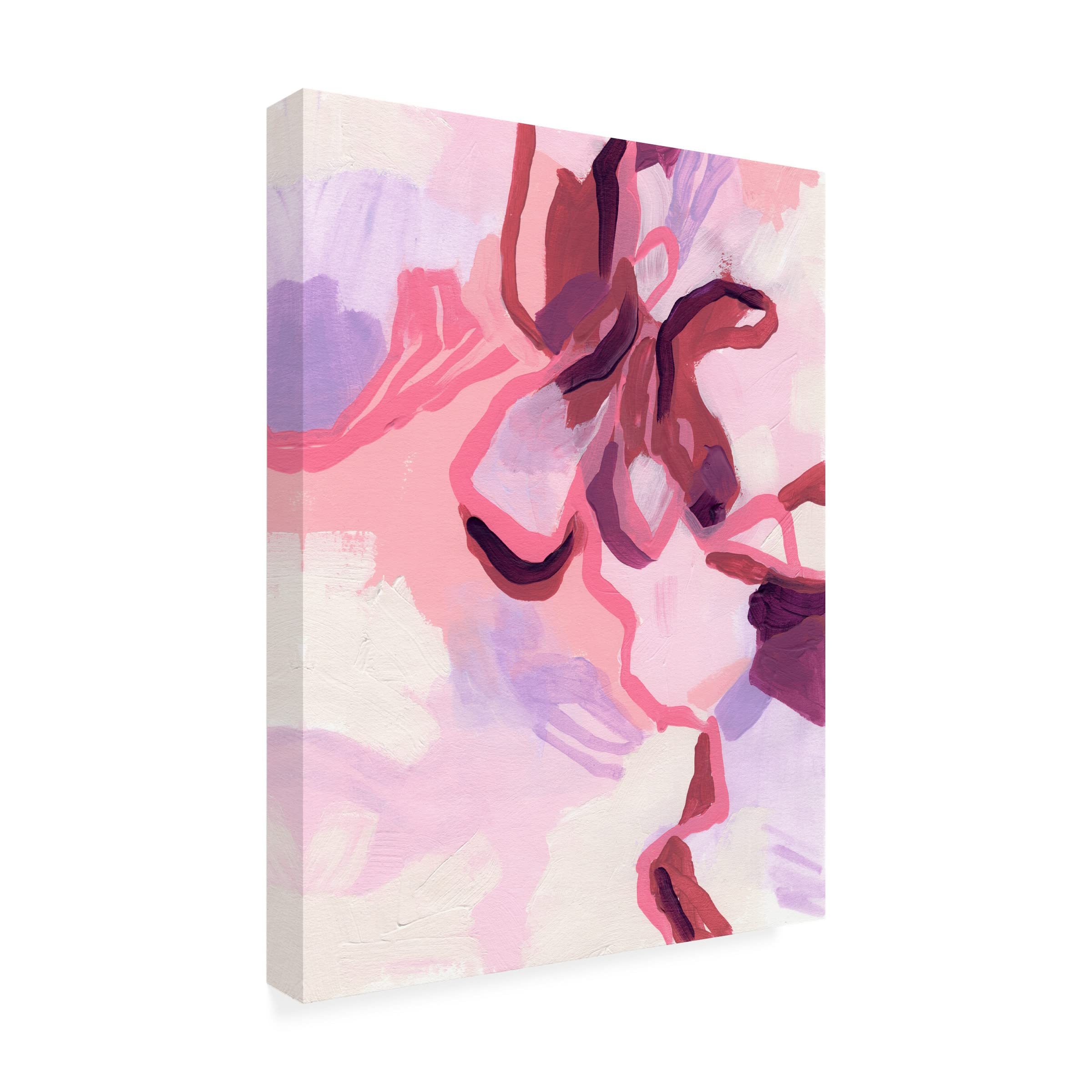 June Erica Vess 'Gardenia Abstract II' Canvas Wall Art Print - Modern Floral Home Decor for Living Room, Bedroom & Office