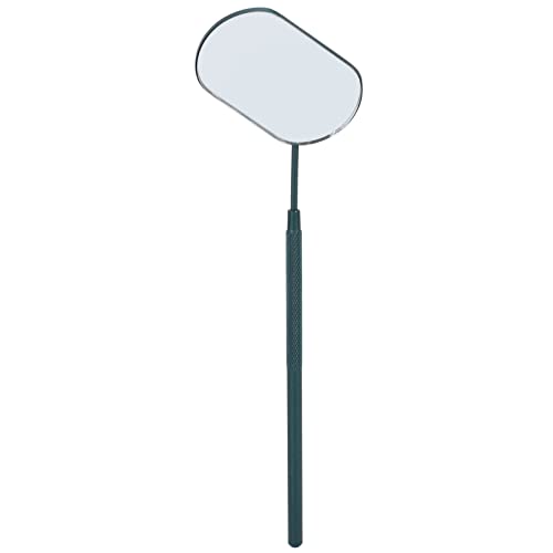 Professional Grafted Eyelash Mirror for Eyelash Extensions - Stainless Steel Inspection Mirror with Non-Slip Base (Black) - Perfect for Lash Artists, Salon Professionals & DIY Home Use