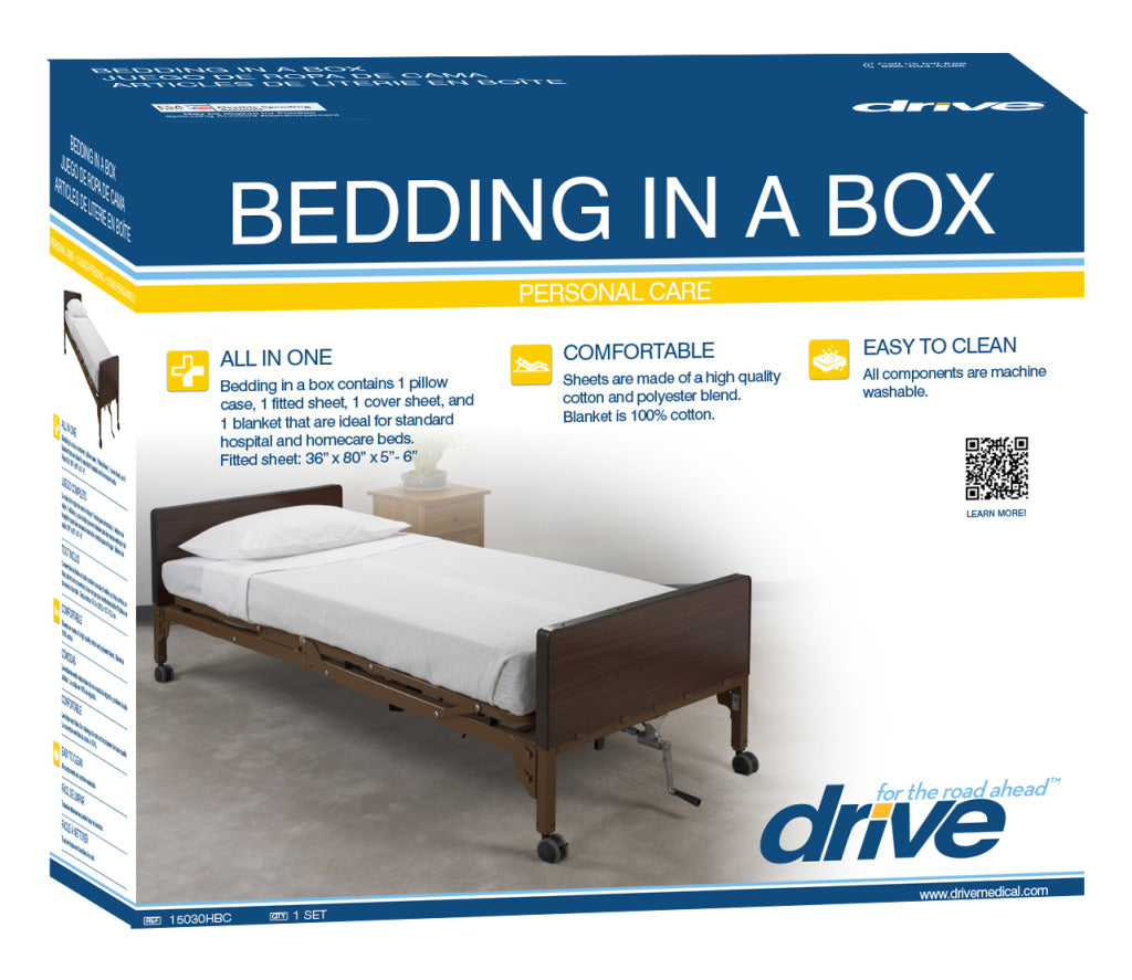 Comfortable Hospital Bed Bedding Set in a Box - Soft & Breathable Sheets for Patient Care & Home Healthcare Use