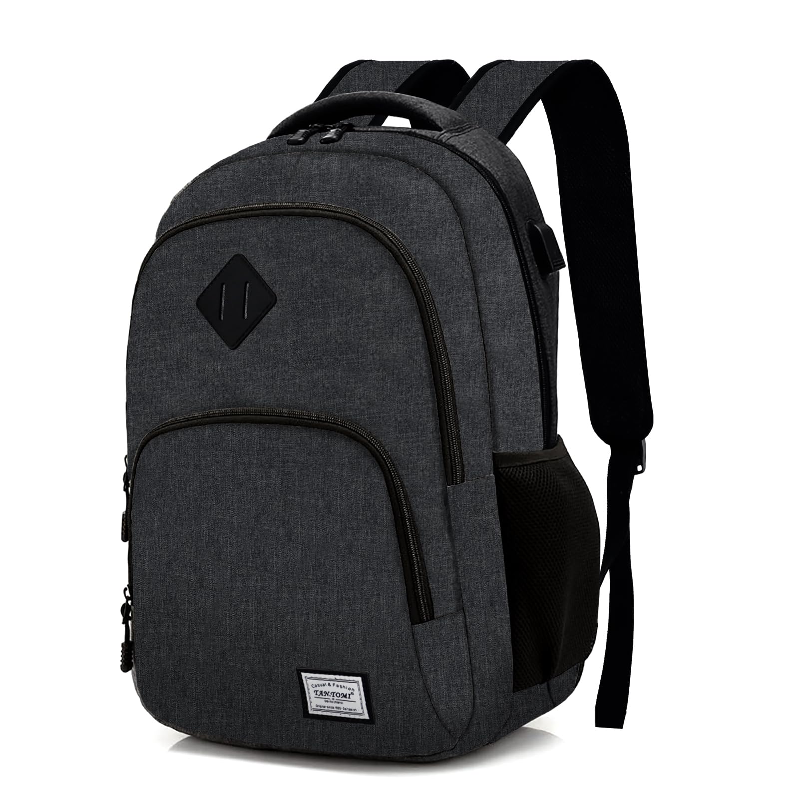 Travel Laptop Backpack for Men & Women - Lightweight Carry On Backpack with USB Charging Port, Durable Computer Work & School Bag for Daily Commute, Business Trips & College