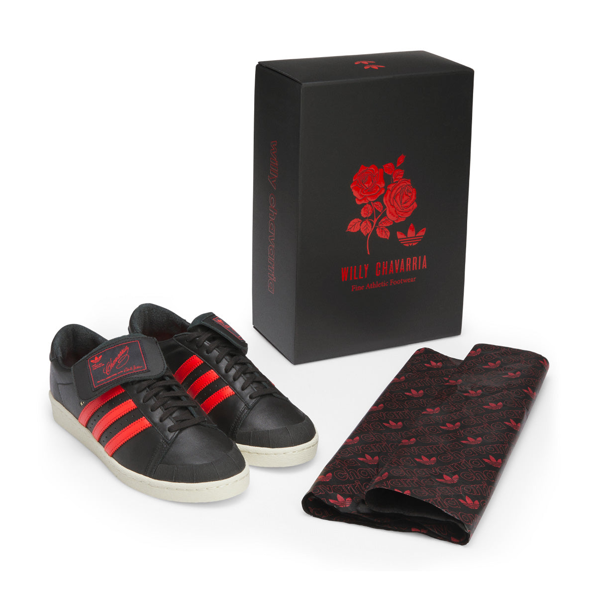 Willy Chavarria Jabbar Lo Sneakers - Core Black & Red - Stylish Men's High-Top Fashion Shoes for Casual Wear & Street Style
