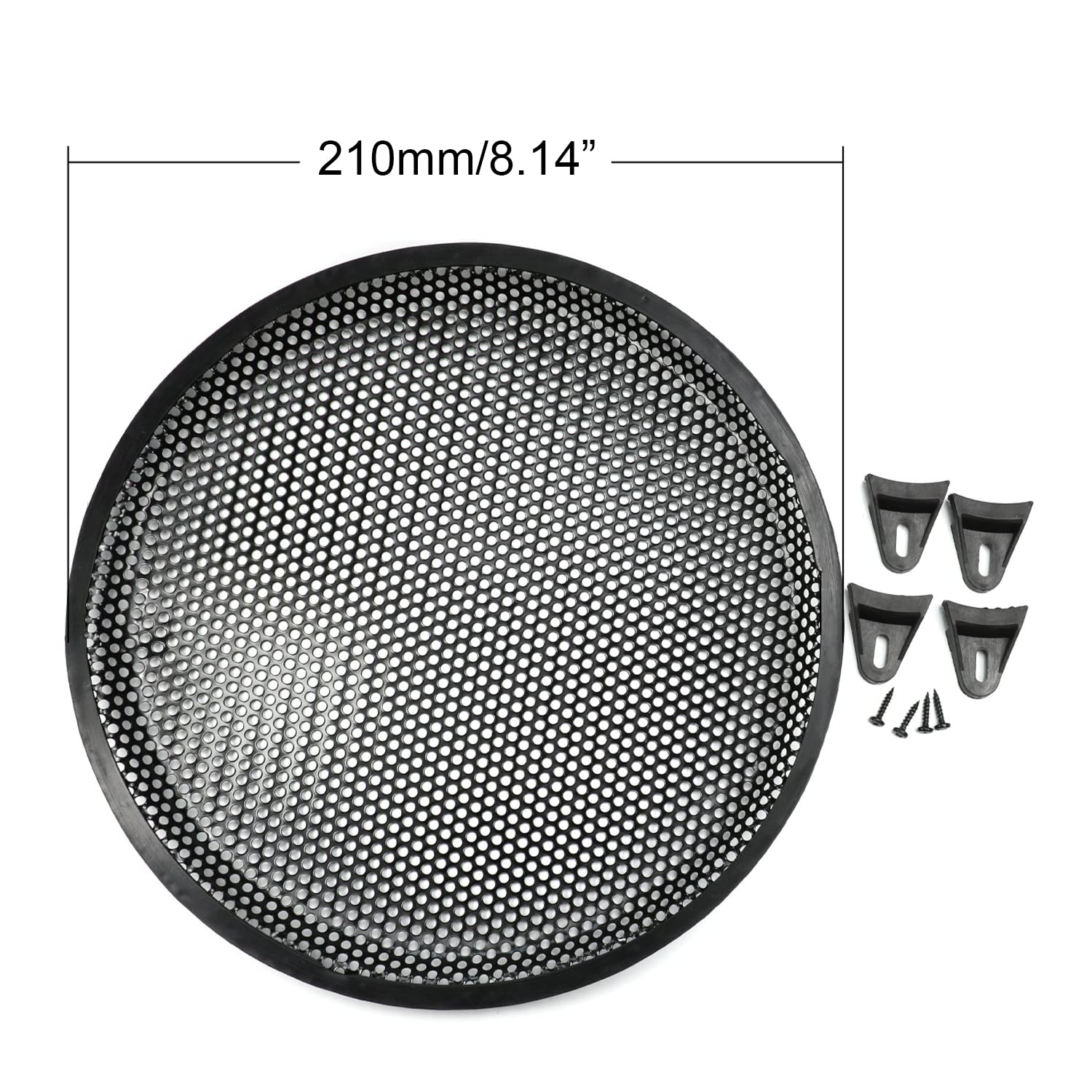 Fielect 8 Inch Speaker Grill Cover - Black Waffle Mesh Subwoofer Grill Guard for Audio Protection | Durable Speaker Accessories for Home Theater, Car Audio & Studio Sound Systems