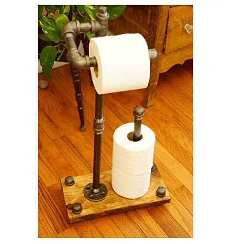 Modern Sienna Free Standing Toilet Paper Holder - Sturdy Bathroom Tissue Stand with Base for Home, Office, or RV Use | Perfect for Small Spaces & Guest Bathrooms
