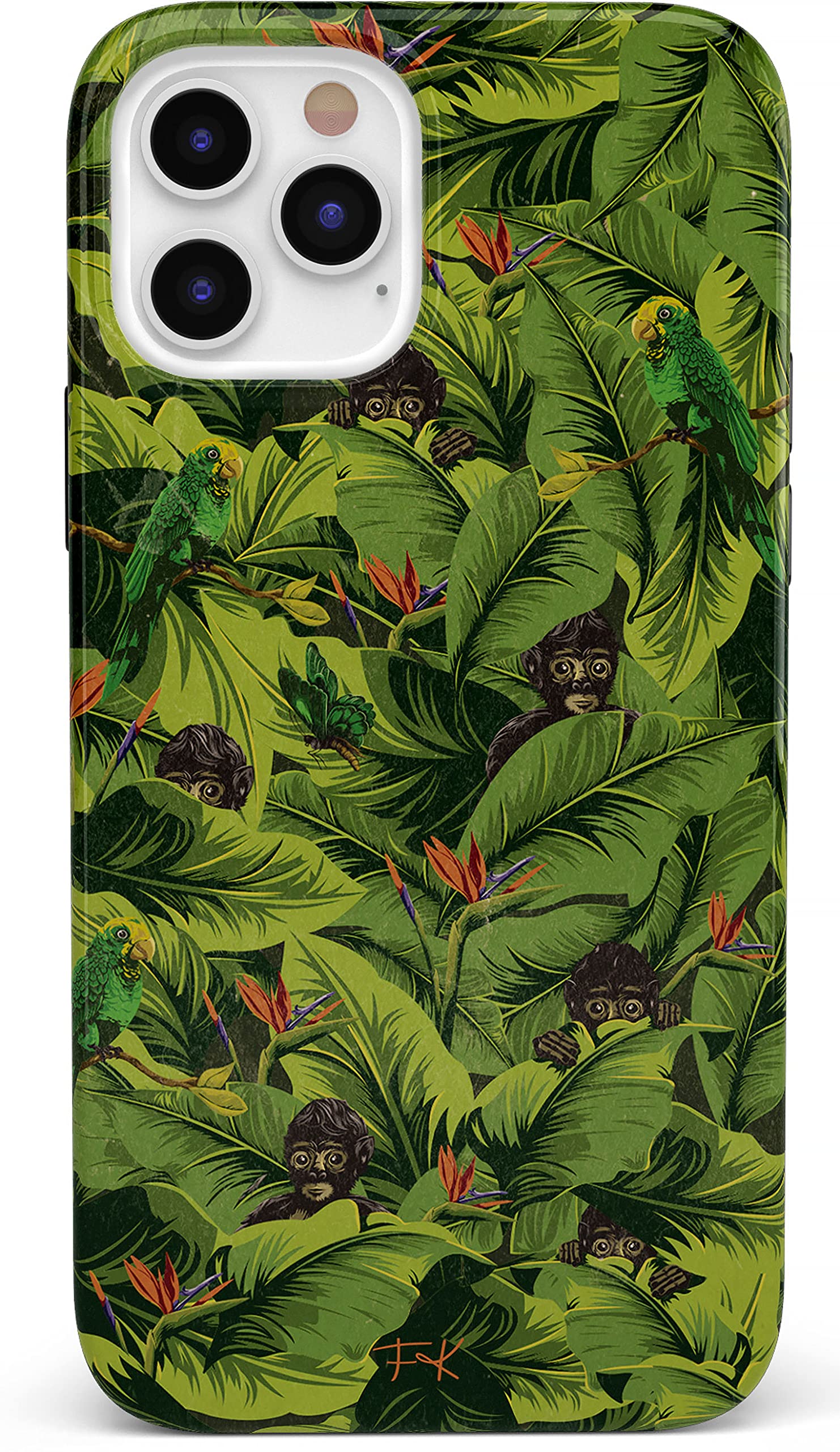 Casely iPhone 11 Pro Max Case - Floral Design, Sneaky Monkeys & Frida Kahlo Jungle Patterns | Slim Protective Phone Cover for Women & Men | Perfect for Everyday Use, Travel & Gift Giving