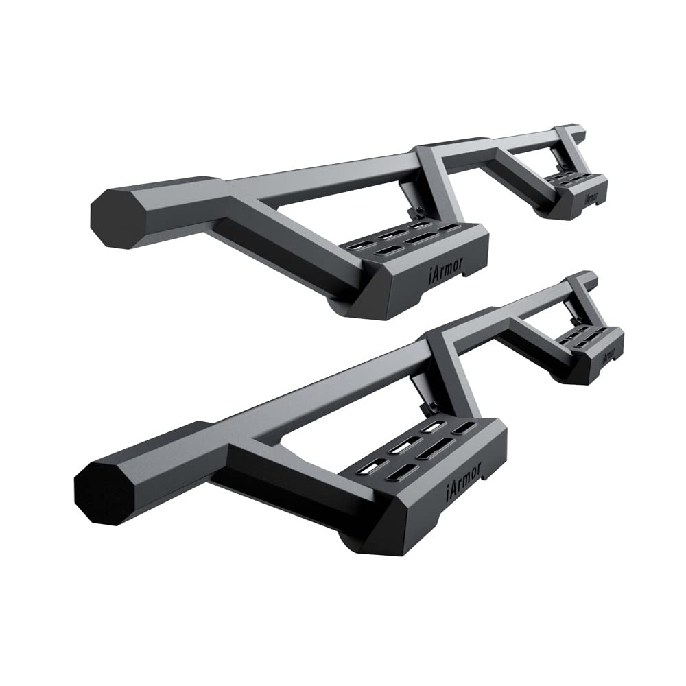 APS Stainless Steel Drop Steps Running Boards for Ford F-150 2015-2025 & F-250/350 2017-2025 - Anti-Slip Nerf Bars with 500lbs Capacity - 5-Year Warranty - Perfect for Off-Roading, Truck Access & Heavy Duty Use