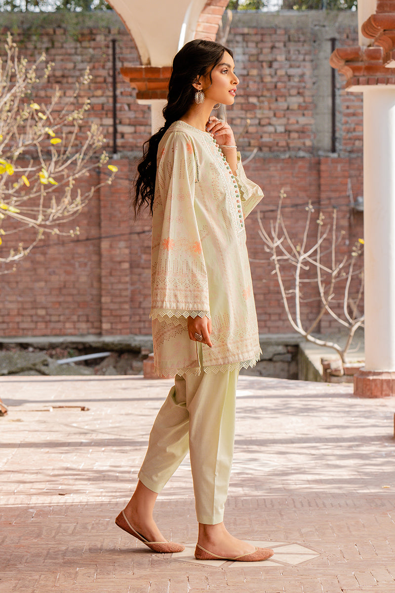 GREEN BUD Digital Printed Lawn 2-Piece Outfit Set - Elegant Floral Design for Women's Summer Wear & Special Occasions