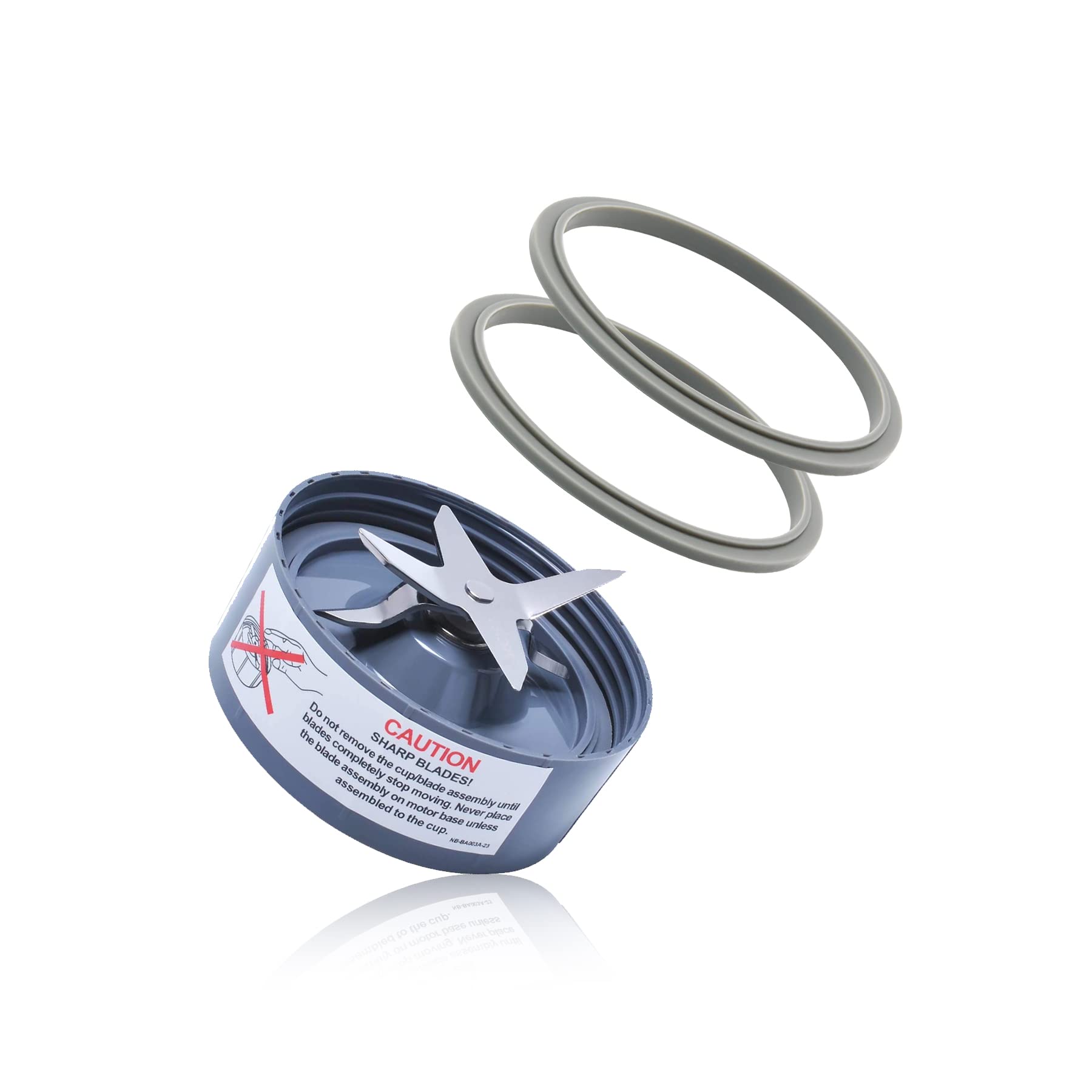 Nutribullet Blender Gasket Replacement - 4-Pack Gray Rubber Seal Ring Compatible with 600W & 900W Models - Perfect for Smoothies, Protein Shakes & Food Prep
