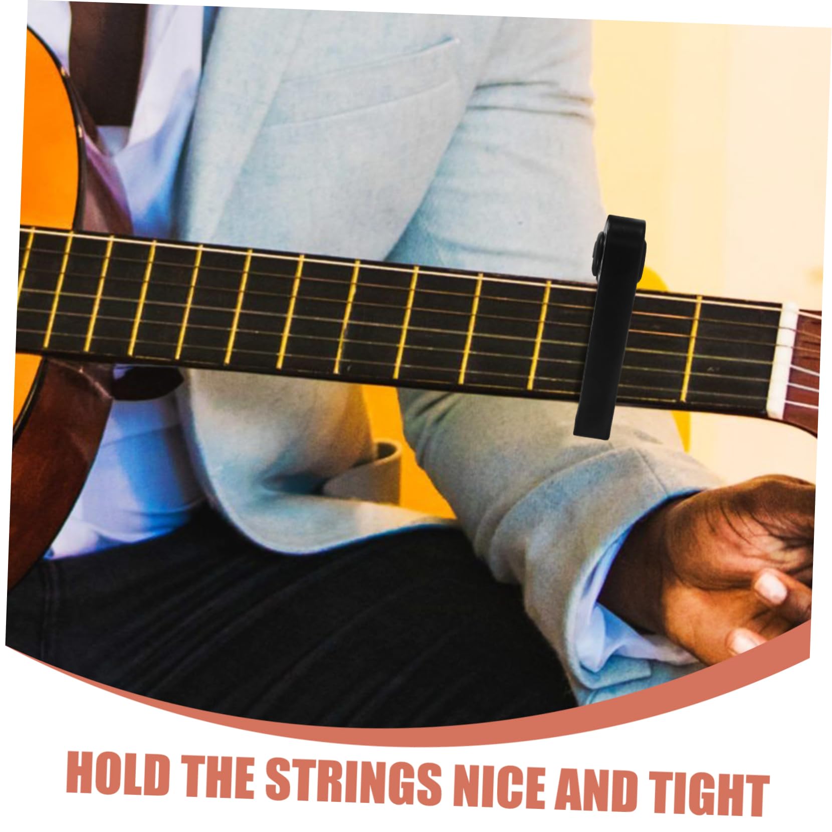Healifty Metal Guitar Capo - Easy to Use for Acoustic, Electric, Bass & Ukulele - Black | Perfect for Live Performances, Studio Recording & Practice Sessions