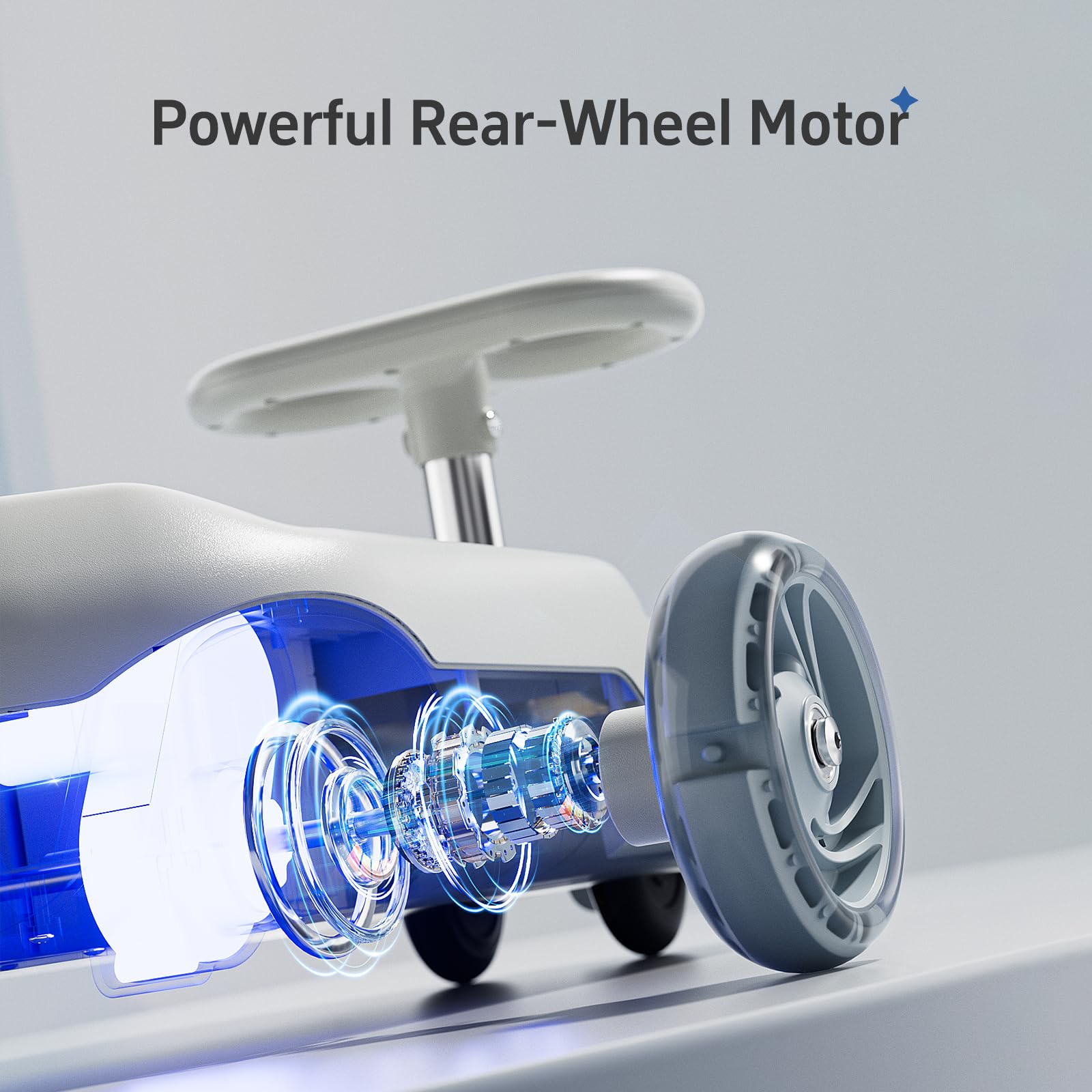 Upgraded 12V Electric Ride On Car for Kids Ages 3-8 - Kids Electric Go Kart with Cleaning Function, Wiggle Race Car with Metal Rod & Built-in Bearings for Precise Steering - Perfect for Indoor Playrooms, Backyard Racing & Learning to Drive