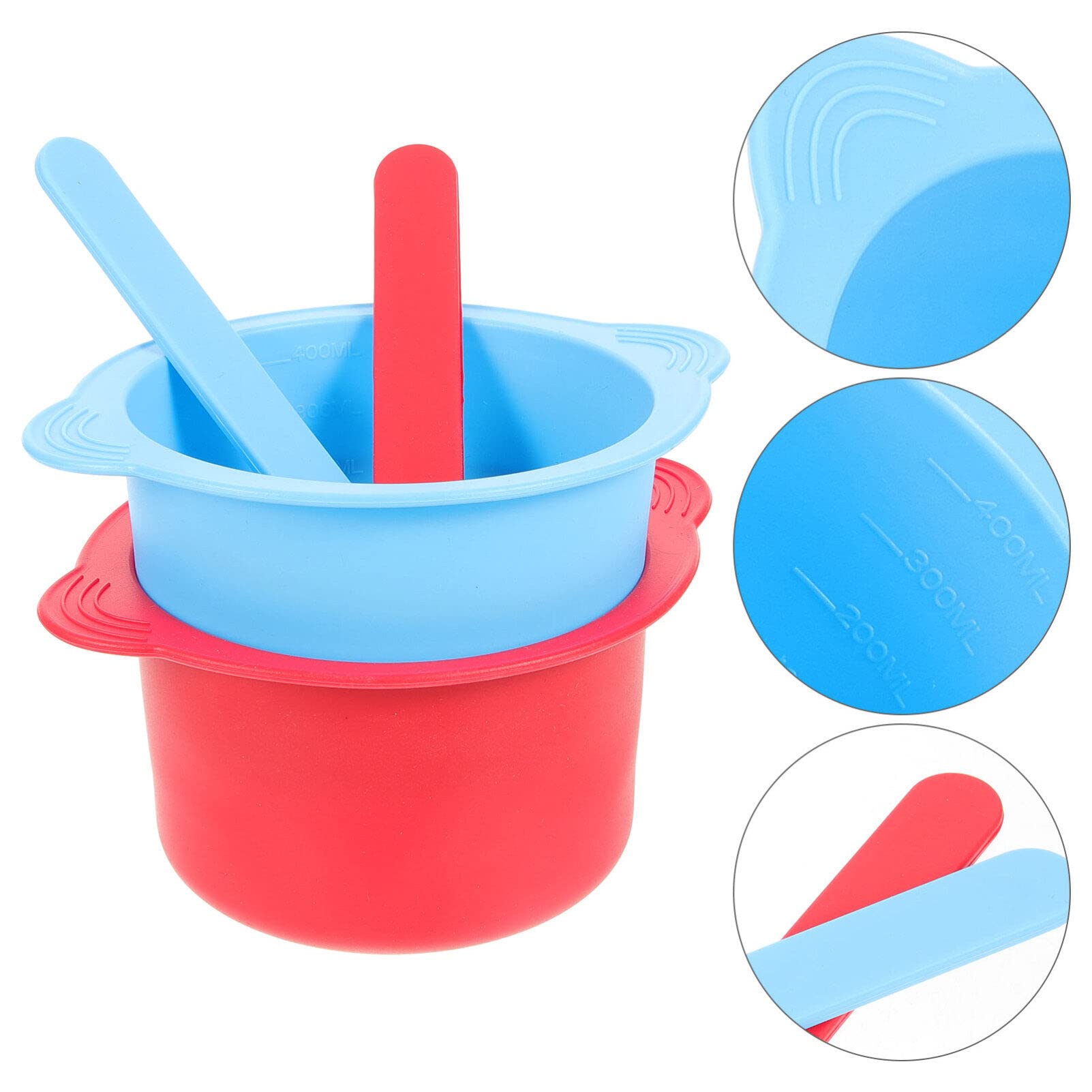 2-Pack Silicone Wax Warmer Bowls - Reusable Non-Stick Wax Melting Pot for Wax Warmers, Candle Making, Wax Beads - Perfect for DIY Aromatherapy, Spa & Home Use