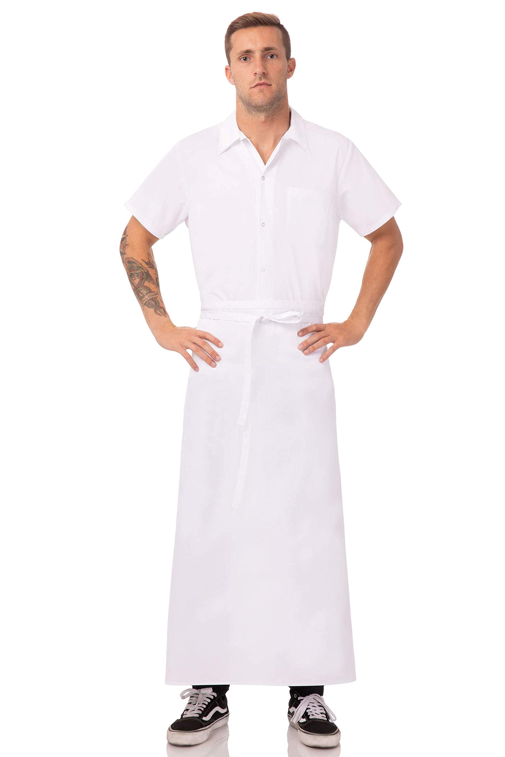 Chef Works Unisex Full-Length Chef Apron - Professional Kitchen Apron for Cooking, Baking & Grilling - Durable Restaurant & Home Cooking Apparel