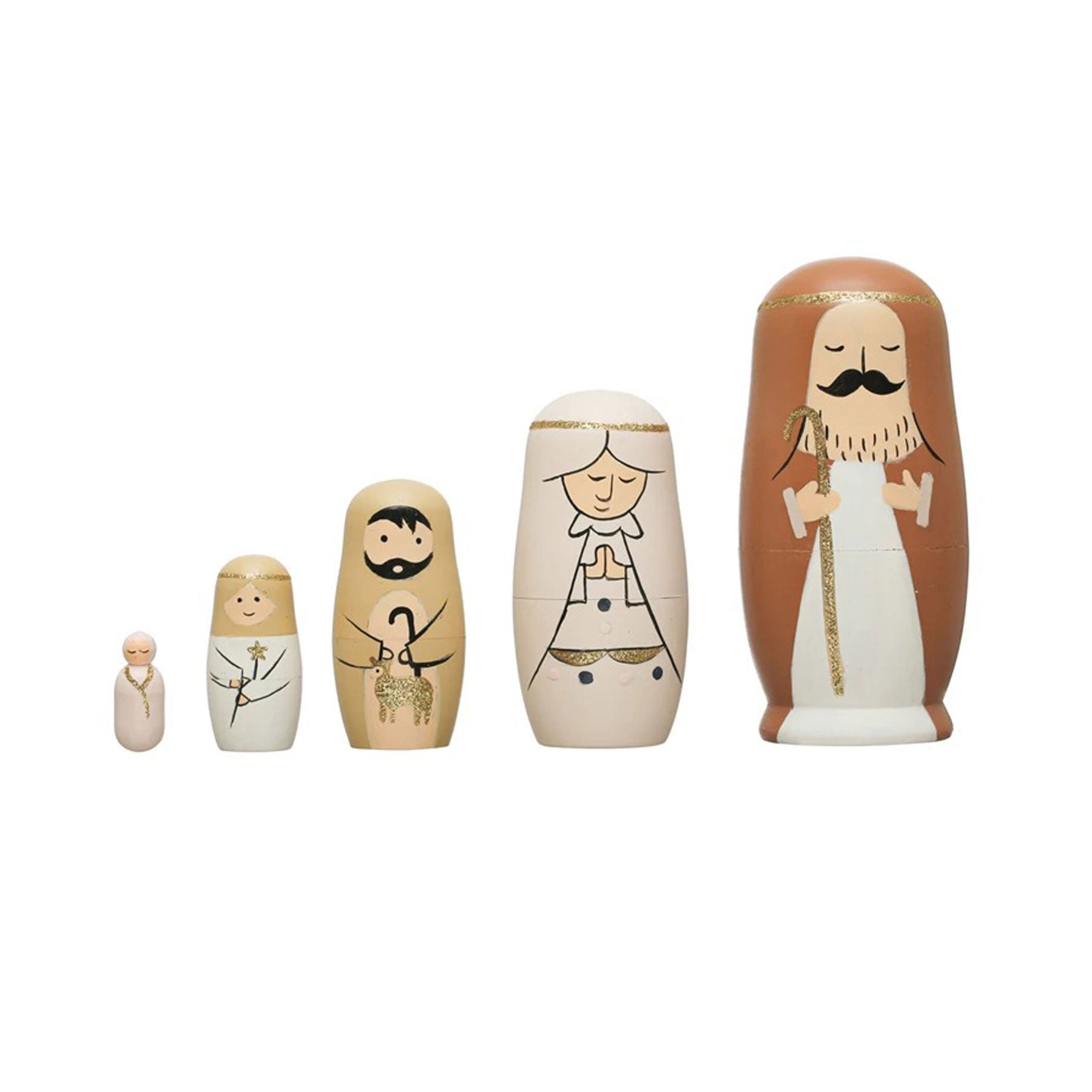 Creative Co Op Nativity Set - Handcrafted Christmas Manger Scene with 12 Pieces, Perfect for Holiday Home Decor and Church Displays