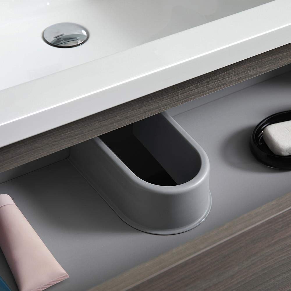 Fresca Lazzaro 60 Inch Gray Wood Modern Double Sink Bathroom Vanity with Medicine Cabinet - Free Standing Design (Faucet Not Included) for Master Bathroom or Guest Bath Remodel