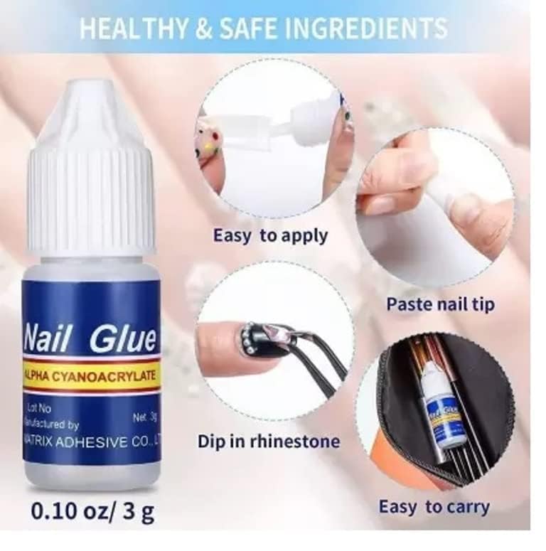 100pcs Lusty Soul Gold Finger Empress Curve Artificial Nails Set with 3pcs Quick Dry Nail Glue - Professional Salon Quality Press On Nails for Women | Perfect for Parties, Weddings & Special Occasions