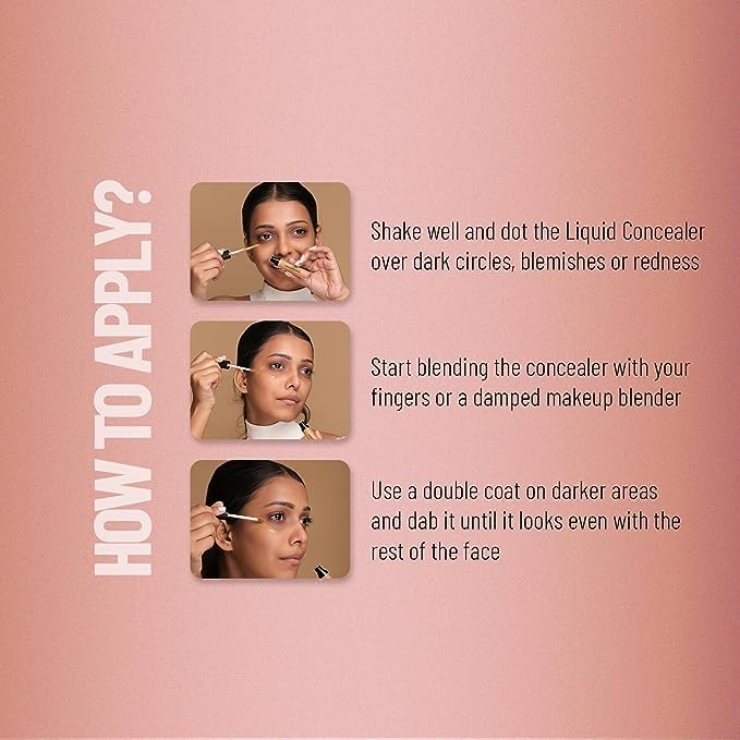 ZOOMIQUE Full Coverage Liquid Concealer - Lightweight, Blendable, Sand Sable Shade (6g, Pack of 2) | Perfect for Dark Circles, Blemishes & Contouring | Buy 1 Get 1 Free | Face Makeup Essential for Flawless Coverage