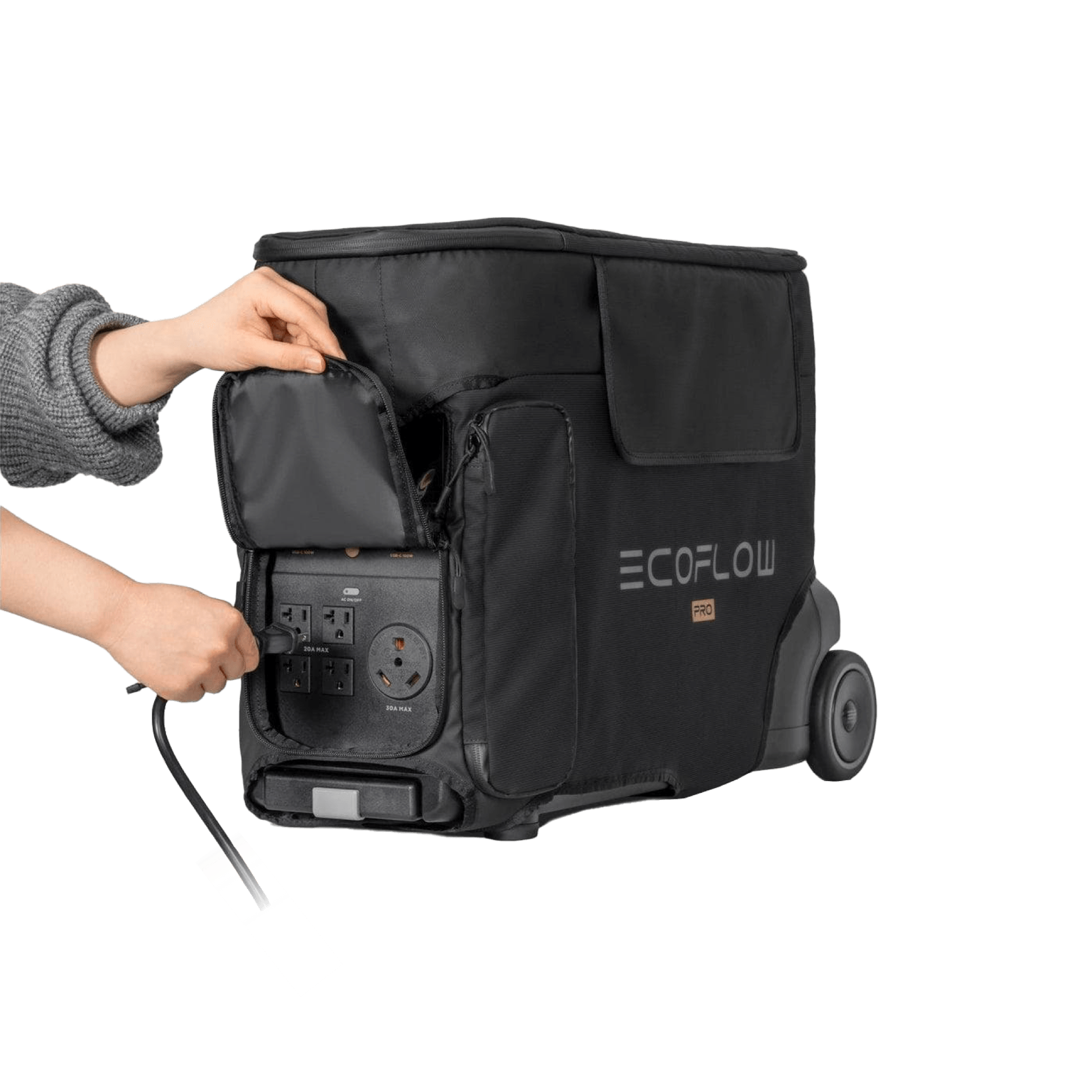 EcoFlow DELTA Pro Portable Power Station Carrying Case - Durable Protective Cover for Outdoor Camping, RV Trips & Emergency Power Backup