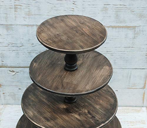 5-Tier White Wooden Cupcake Stand - Elegant Wedding Dessert Tower for Cupcakes, Donuts & Muffins | Perfect for Country Weddings, Bridal Showers & Birthday Parties