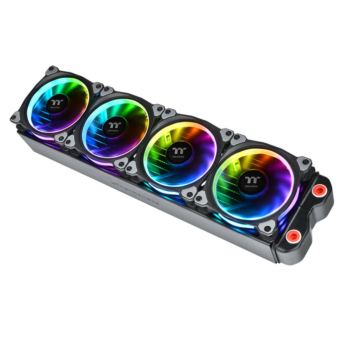 Riing Plus 12 RGB Radiator Fan TT Premium Edition 5 Pack - High Performance PC Cooling for Gaming Rigs & Liquid Cooling Systems