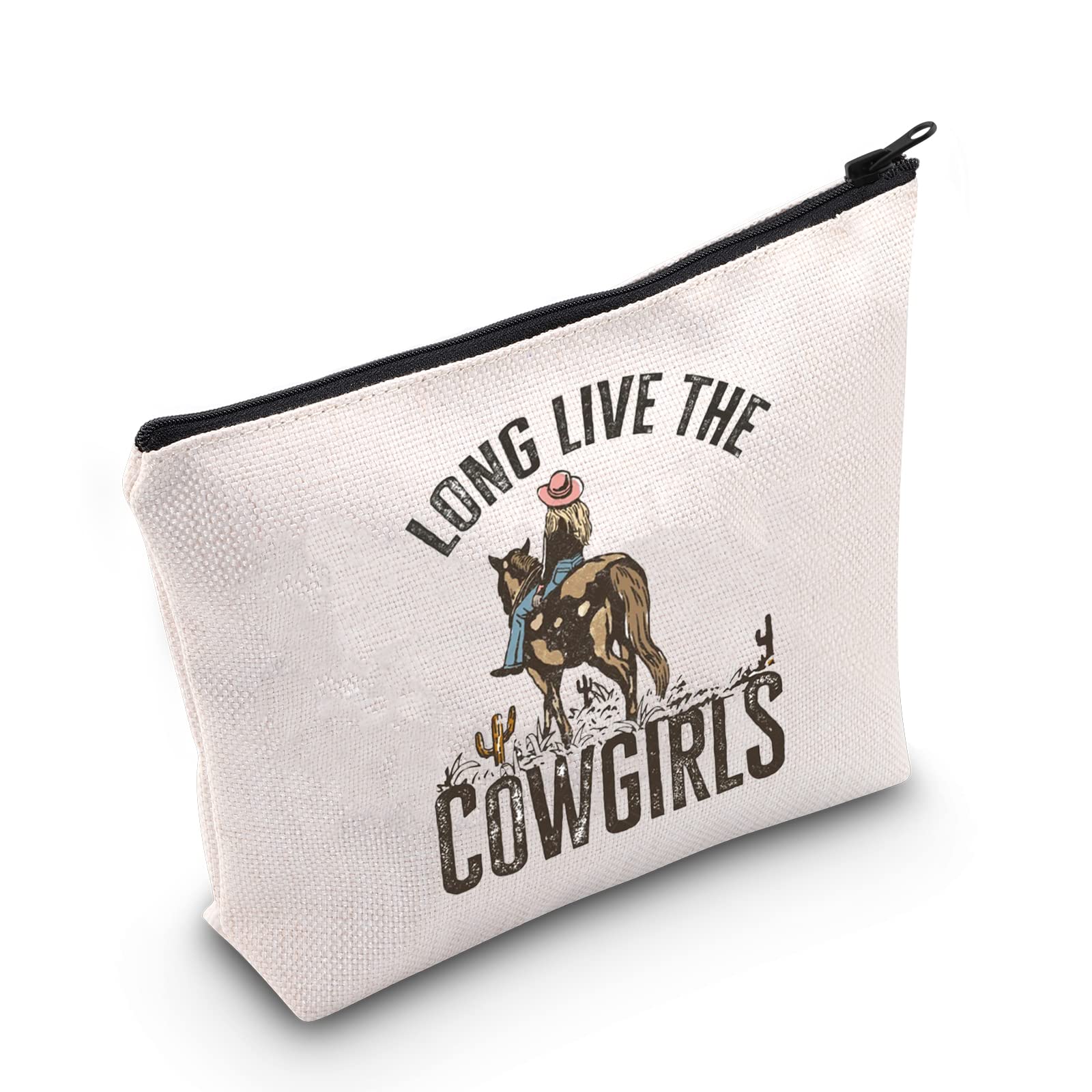 MNIGIU Western Cowgirl Cosmetic Bag - Wild West Party & Rodeo Gift, Country Music Lover Purse for Women - Perfect for Country Concerts, Rodeo Events & Western Themed Parties