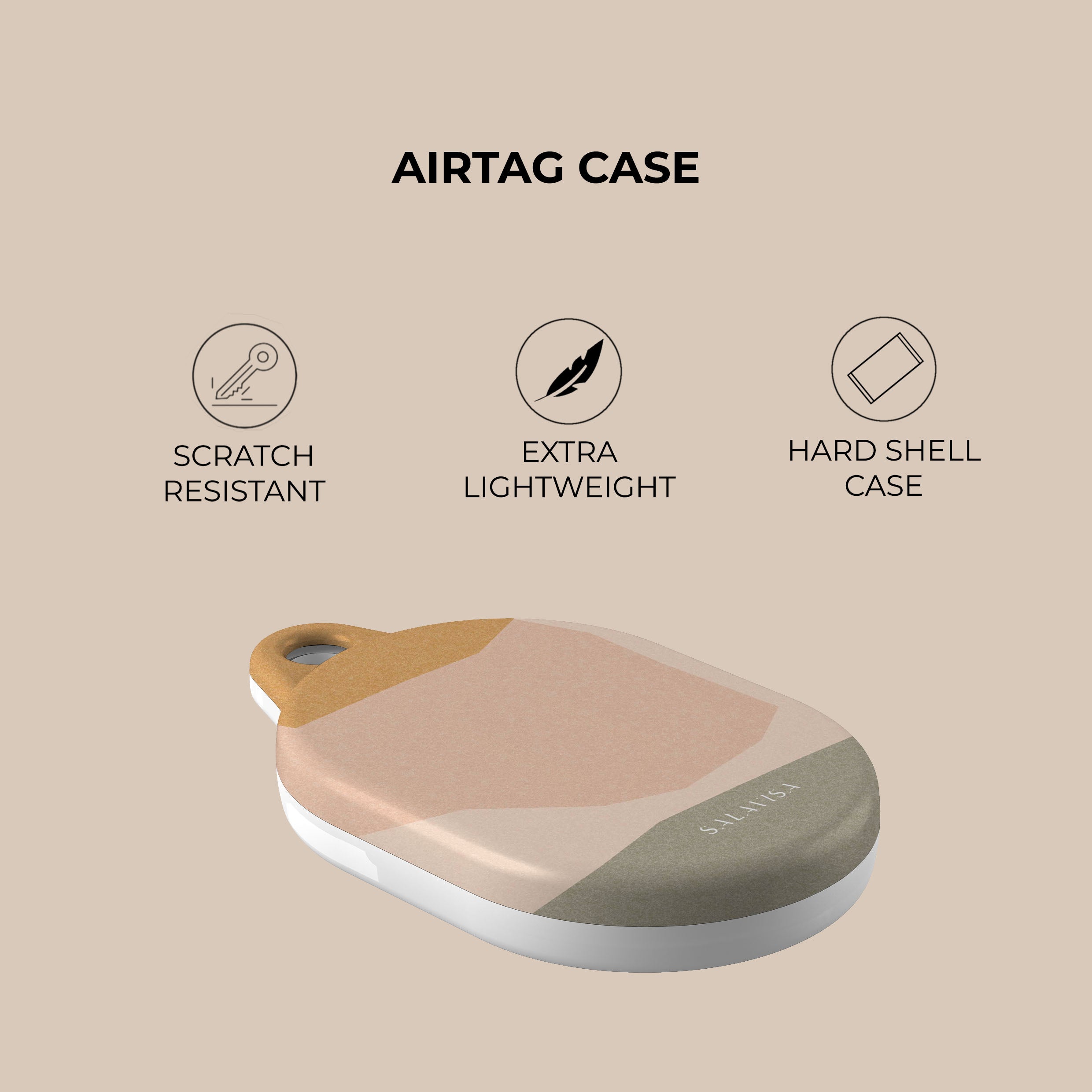 Earth Layers AirTag Holder - Durable & Stylish Keychain for Apple AirTag - Perfect for Travel, Luggage & Backpack Tracking