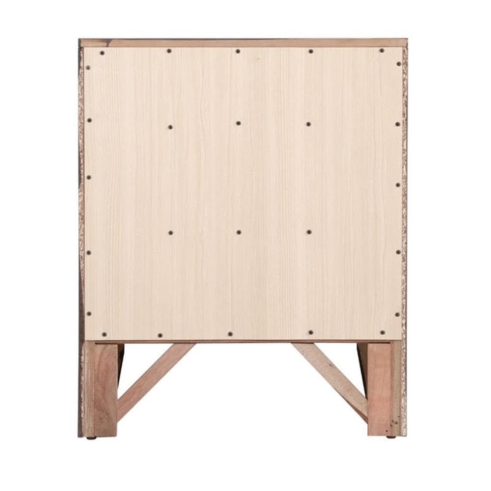 Glory Furniture Marilla 3-Drawer Cherry Wood Nightstand - Bedside Table for Bedroom, Living Room & Guest Room Storage