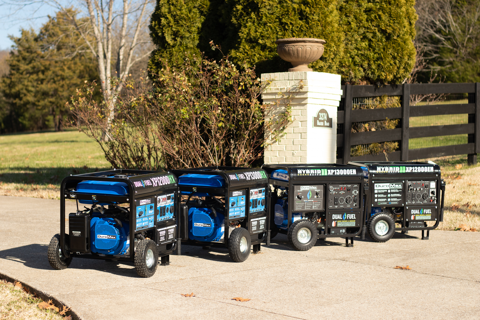 12,000 Watt Dual Fuel Portable HX Generator with CO Alert - Reliable Backup Power for Home, Camping & Emergency Use