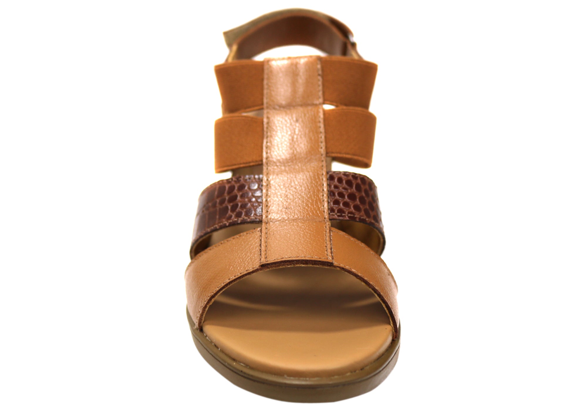 Opananken Chantel Women's Comfortable Leather Mid Heel Sandals - Stylish & Supportive for Work, Date Night & Summer Outfits