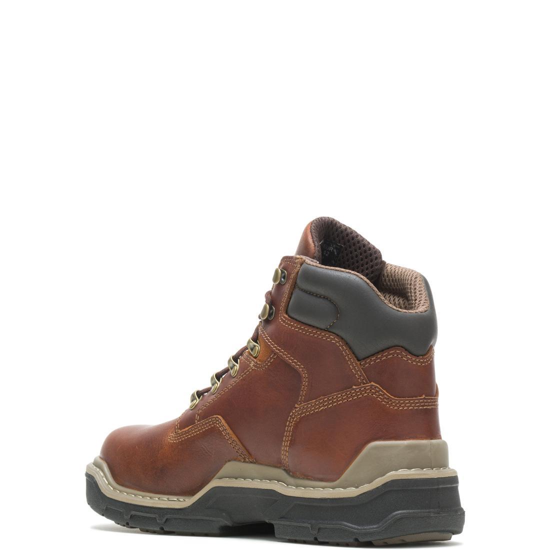 Raider DuraShocks® 6 CarbonMax® Steel Toe Work Boots for Men - Peanut Brown - Slip Resistant & Comfortable Safety Shoes for Construction, Warehouse & Outdoor Jobs