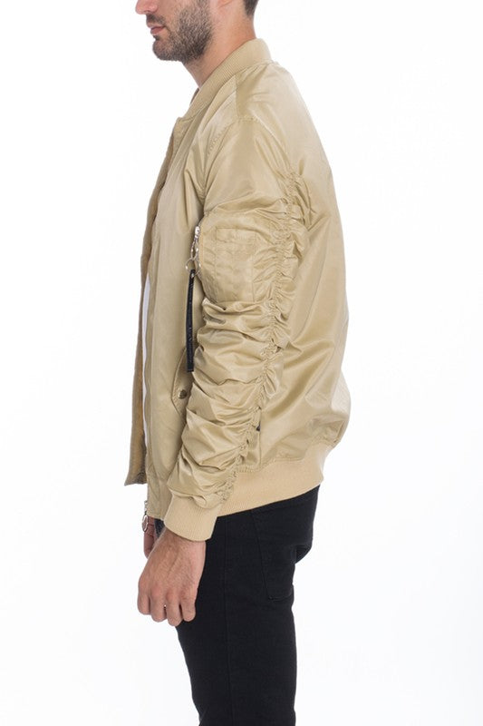 Weiv Men's Casual MA-1 Flight Bomber Jacket with Lining - Lightweight, Stylish Outerwear for Everyday Wear & Travel