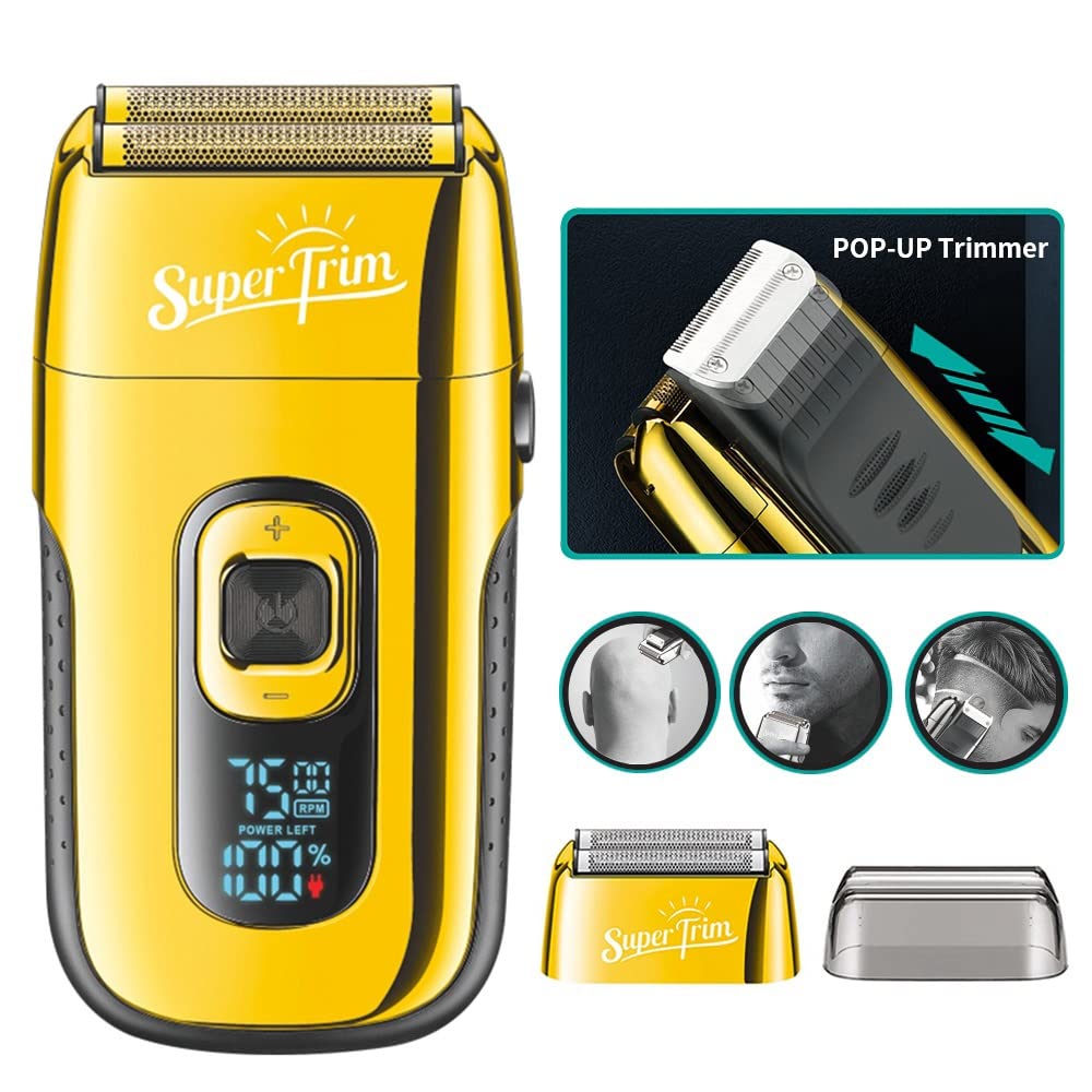 Premium Electric Razor for Men - Rechargeable Wet/Dry Shaver with Beard & Hair Trimmer | Smooth Shaving for Travel, Gym & Daily Grooming