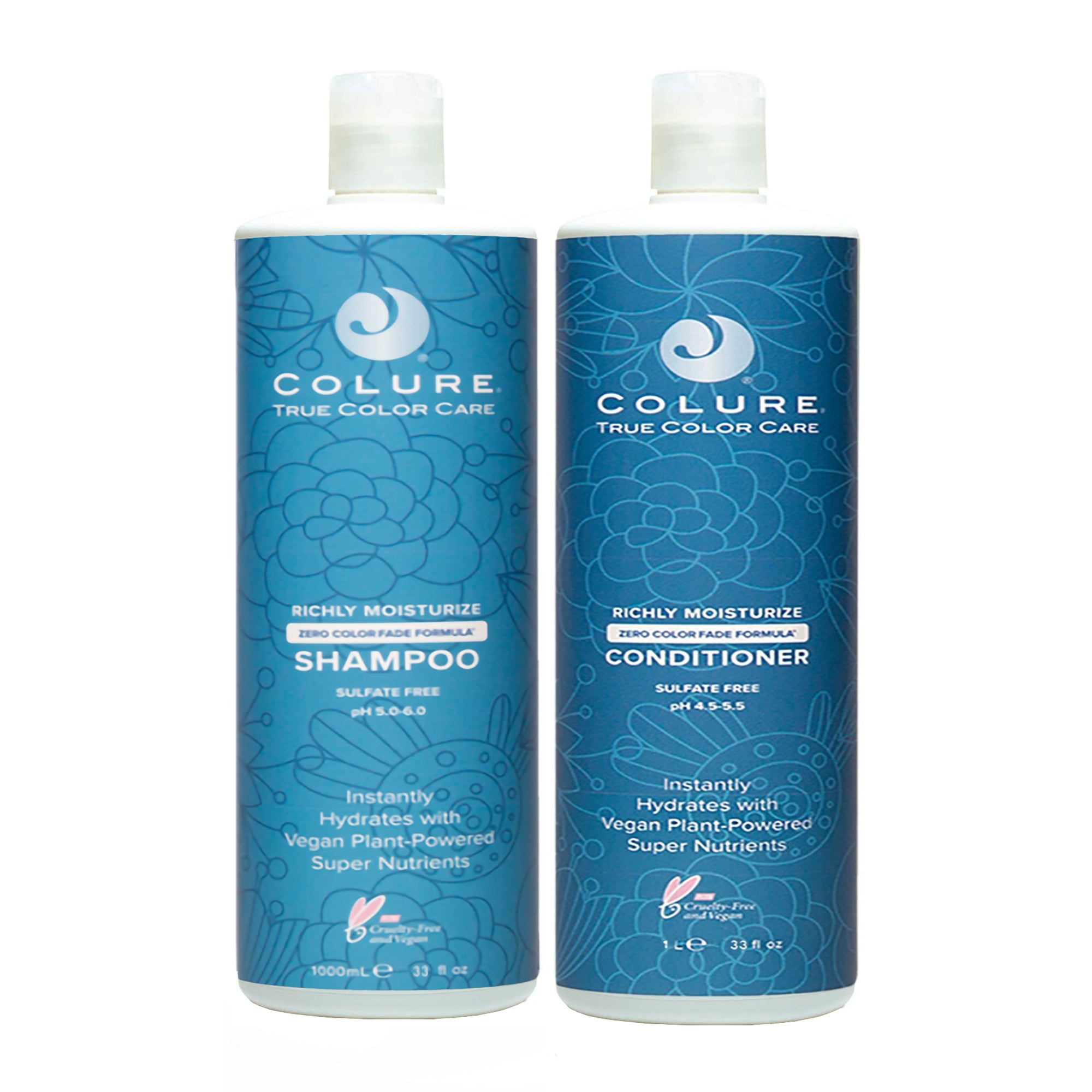 Colure Richly Moisturizing Shampoo and Conditioner Set - 33 oz Hydrating Hair Care Duo for Dry & Damaged Hair ($104 Value) - Perfect for Daily Use & Salon-Quality Results at Home