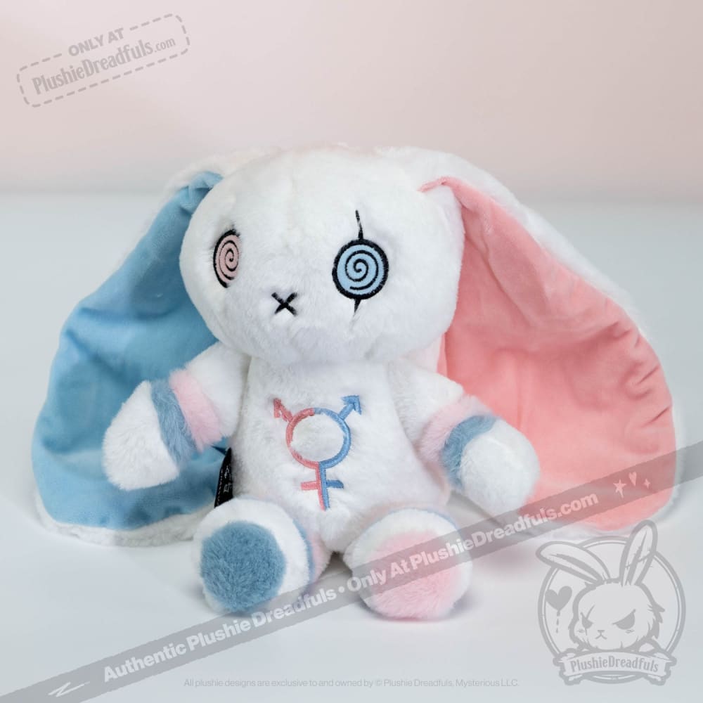 Plushie Dreadfuls Gender Dysphoria Rabbit - Soft Stuffed Animal Toy for Comfort & Support | Perfect for Therapy, LGBTQ+ Pride, and Emotional Healing