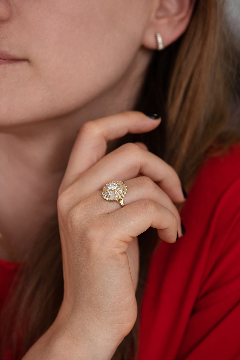 Exquisite Diamond Ring with Tapered Baguette Cut Diamonds | Elegant Wedding & Engagement Jewelry for Women | Perfect for Anniversaries, Proposals & Special Occasions