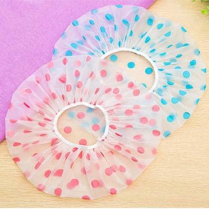 Elecsera Reusable Waterproof Shower Cap - 3 Pack for Women & Men, Elastic Hair Cover for Bathing, Swimming, Spa & Hair Care