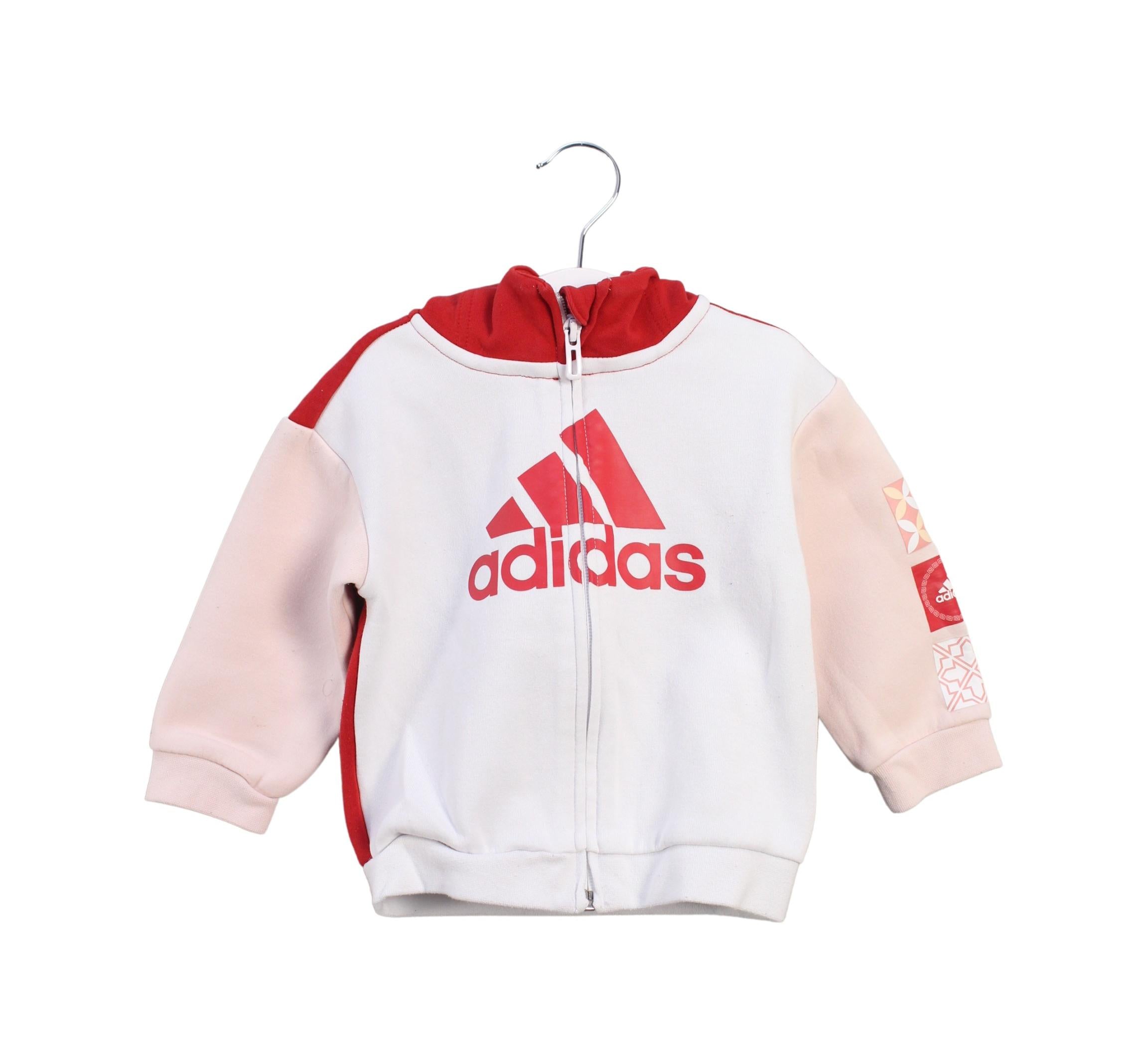 Adidas Baby Boys' Sweatshirt and Sweatpants Set - 6-12 Months | Soft Cotton Jogger Outfit for Infants | Perfect for Playtime, Daycare & Family Outings
