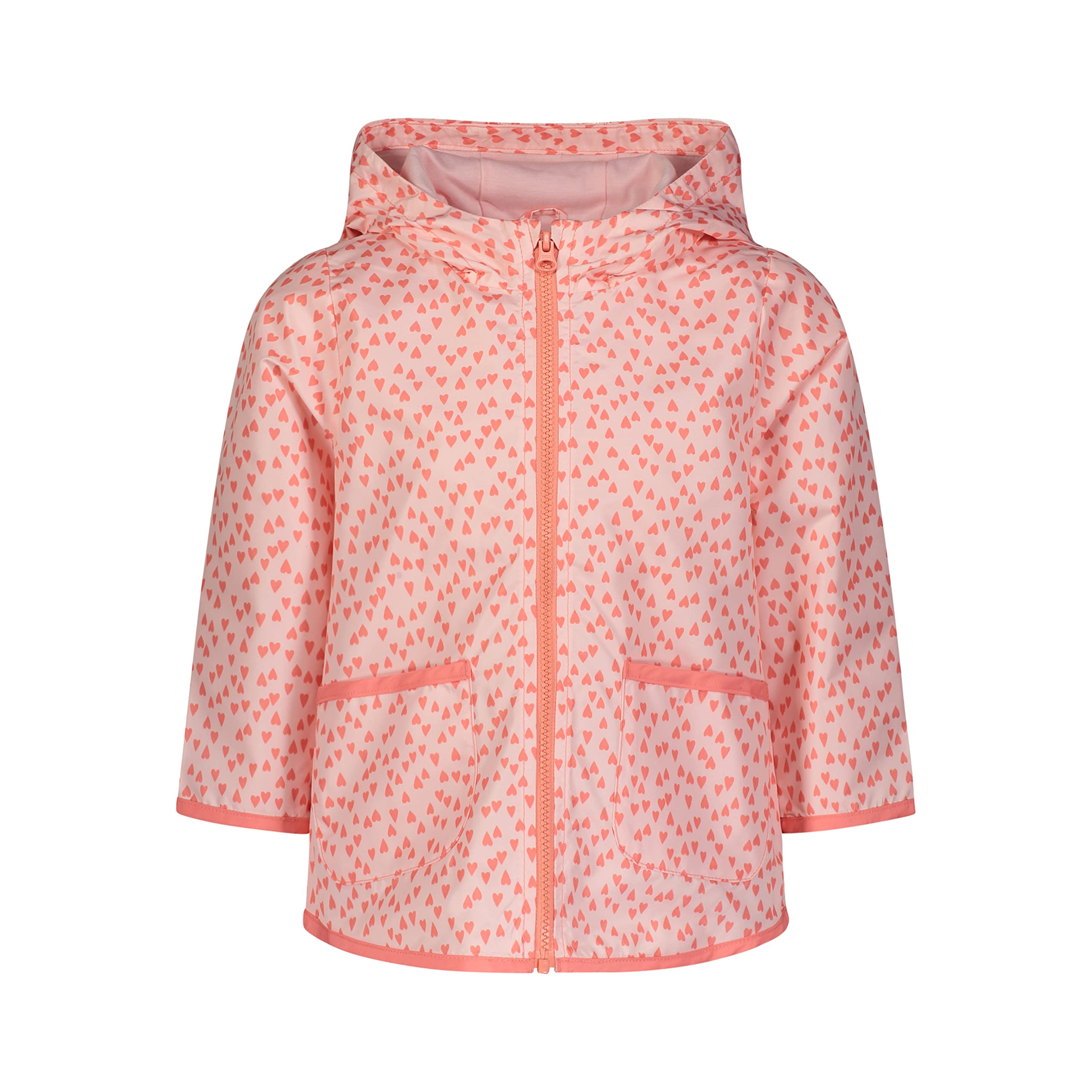 Carter's Simple Joys Girls Waterproof Raincoat - Lightweight Hooded Jacket for Toddler & Kids Outdoor Play, School & Rainy Day Protection