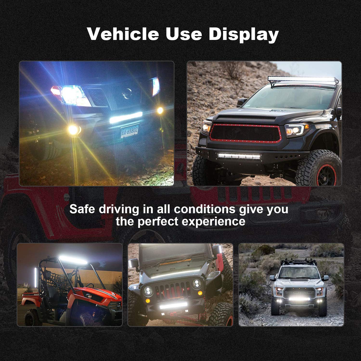 20 Inch 420W LED Light Bar with Triple Row Flood Spot Combo Beam - 2pc 4 Inch 60W Fog Lights Kit for Off Road Trucks, ATV, UTV, Jeep & Boat | Waterproof Driving Lights with Wiring Harness | Perfect for Night Off-Roading, Camping & Emergency Lighting