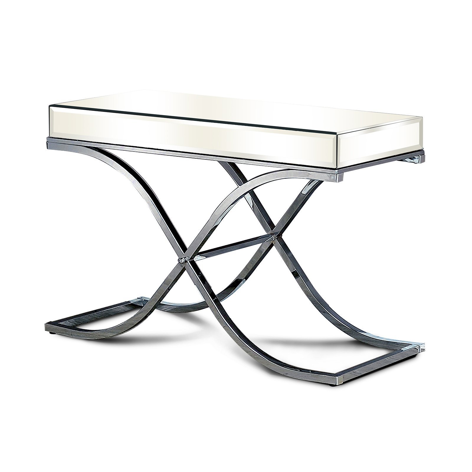 Luxy Modern Chrome Coffee Table Set for Living Room - Stylish & Durable Home Decor for Small Spaces, Apartments & Lounge Areas