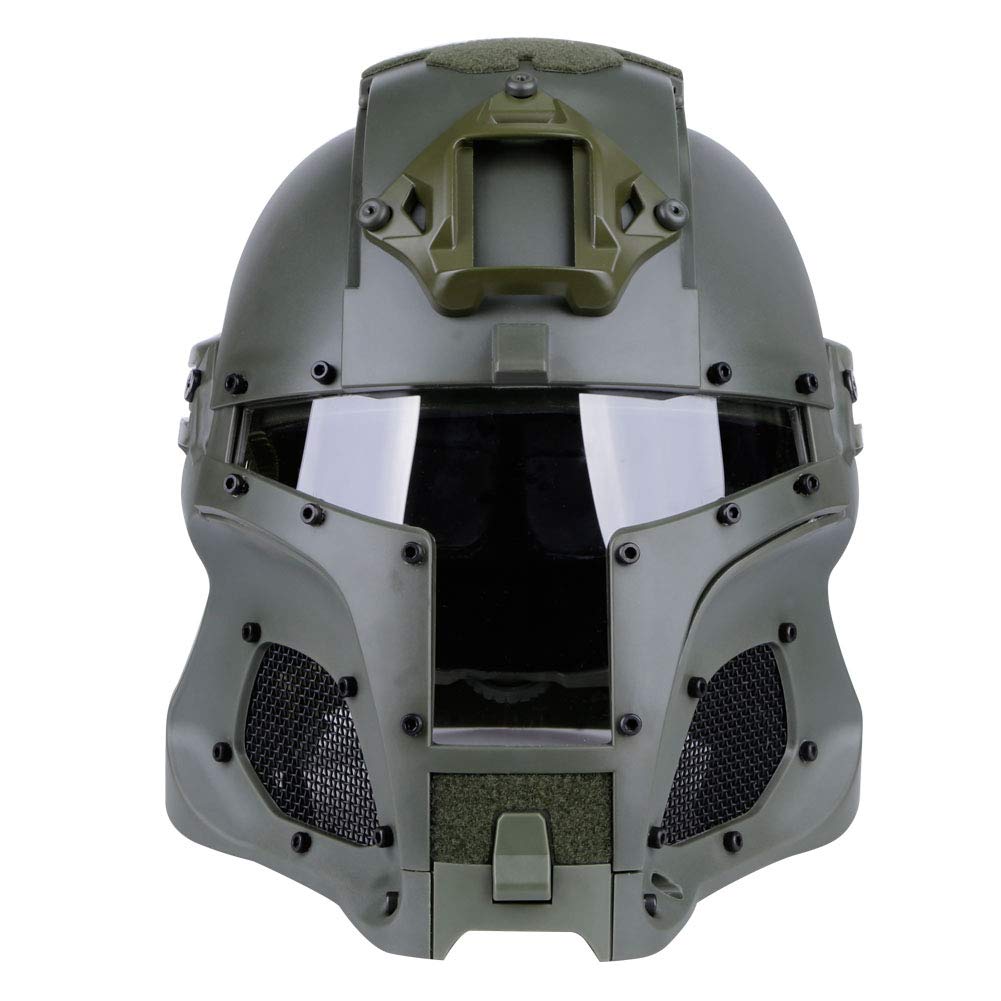 Full Face Airsoft Helmet Mask - Tactical Steel Mesh Paintball Helmet for Wargame & CS Cosplay | Protective Gear for Airsoft, Paintball & Tactical Games