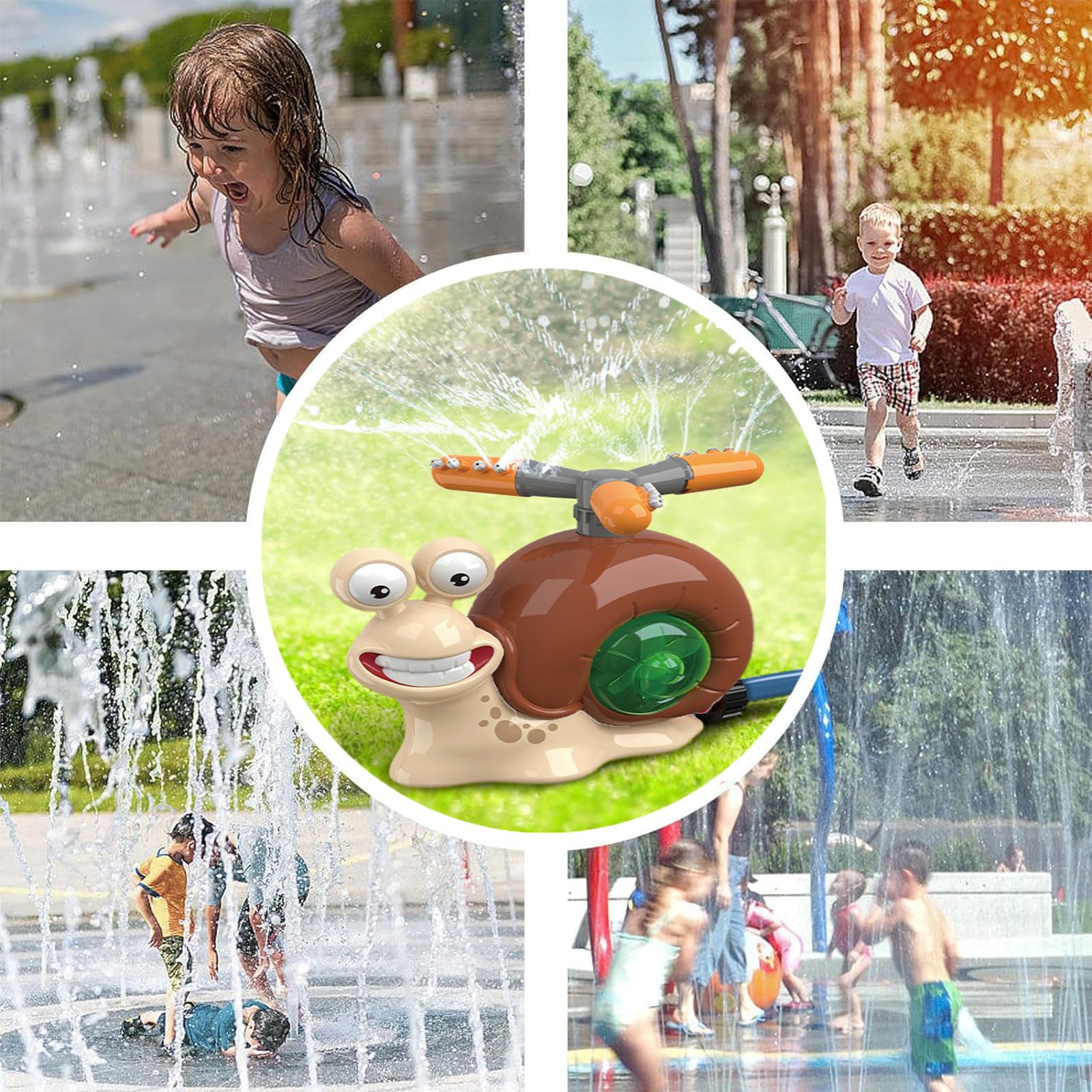 360° Rotating Snail Sprinkler for Kids - Fun Outdoor Water Play Toy with Garden Hose Attachment | Perfect for Backyard, Lawn, and Summer Activities