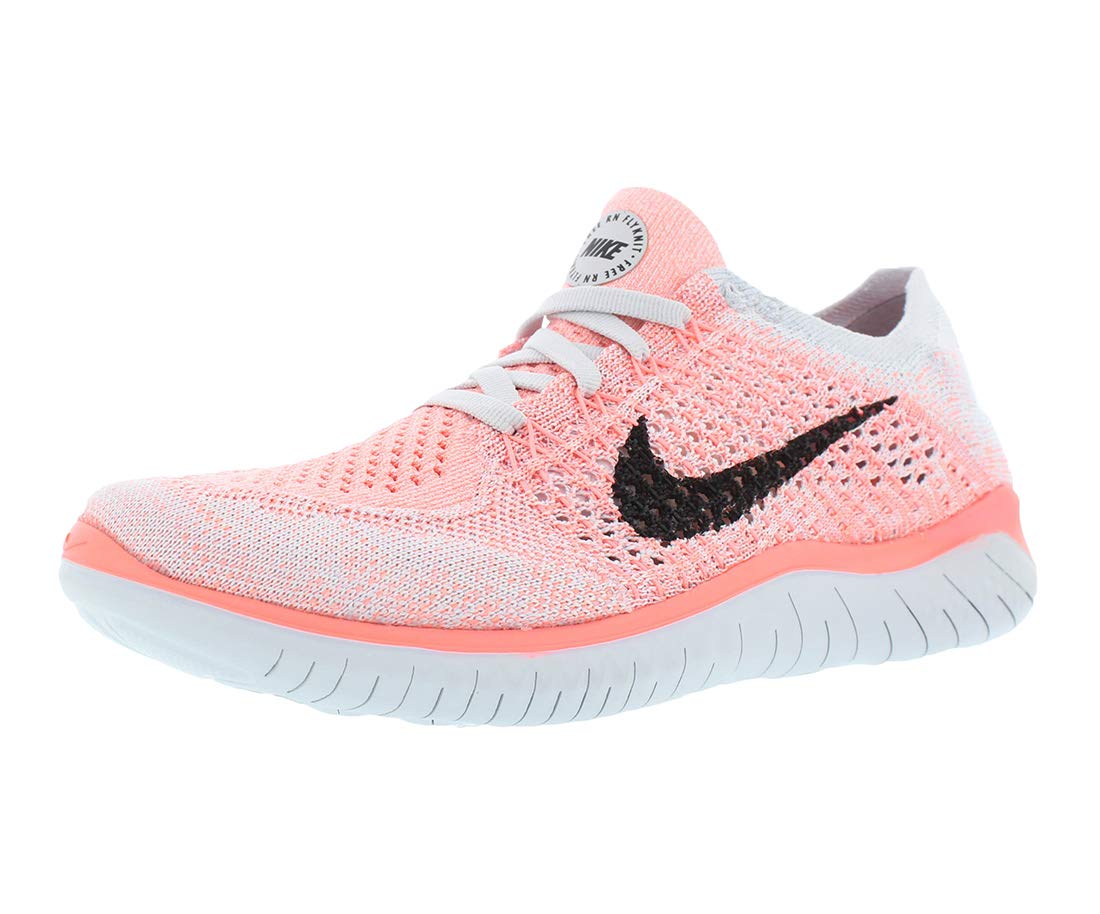 Nike Women's Free RN Flyknit 2018 Running Shoes - Crimson Pulse/Black-Pure Platinum - Size 11.0 | Lightweight & Breathable for Gym, Jogging & Daily Wear