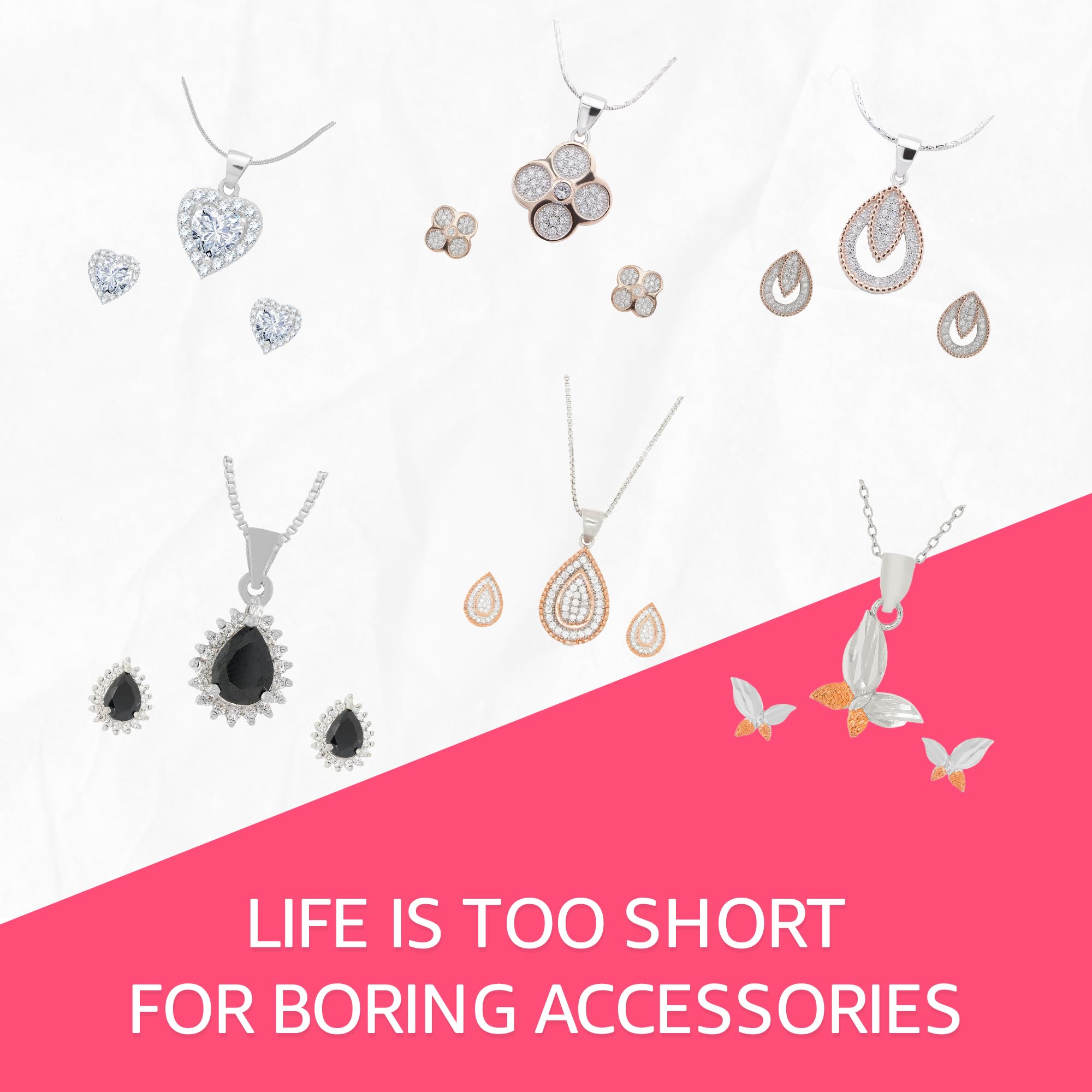 ANAYRA 925 Sterling Silver Pendant Necklace Set for Women - Elegant Gift for Her, Birthday Present for Mom, Wife & Special Occasions | Perfect for Weddings, Anniversaries & Everyday Wear
