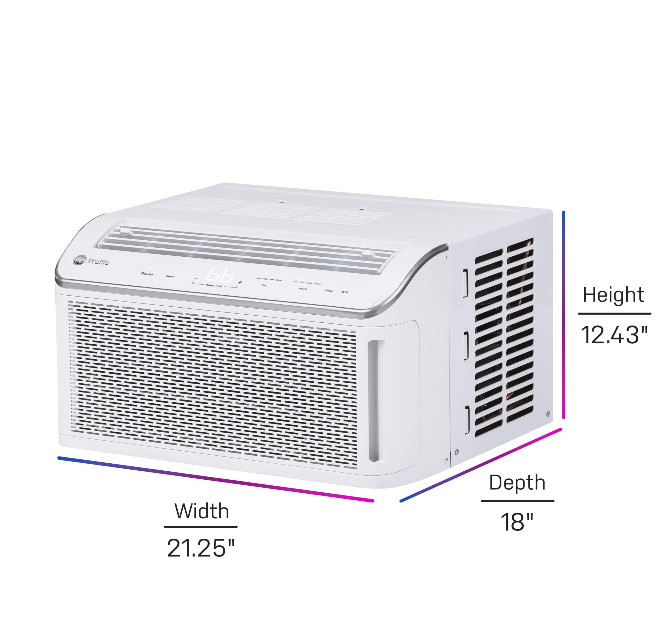 GE Profile Ultra Quiet 6,200 BTU WiFi Window Air Conditioner - Smart Cooling for Small Rooms (12x14 ft) with Easy Installation Kit | Perfect for Bedrooms, Home Offices & Apartments | Energy Efficient White Window AC Unit
